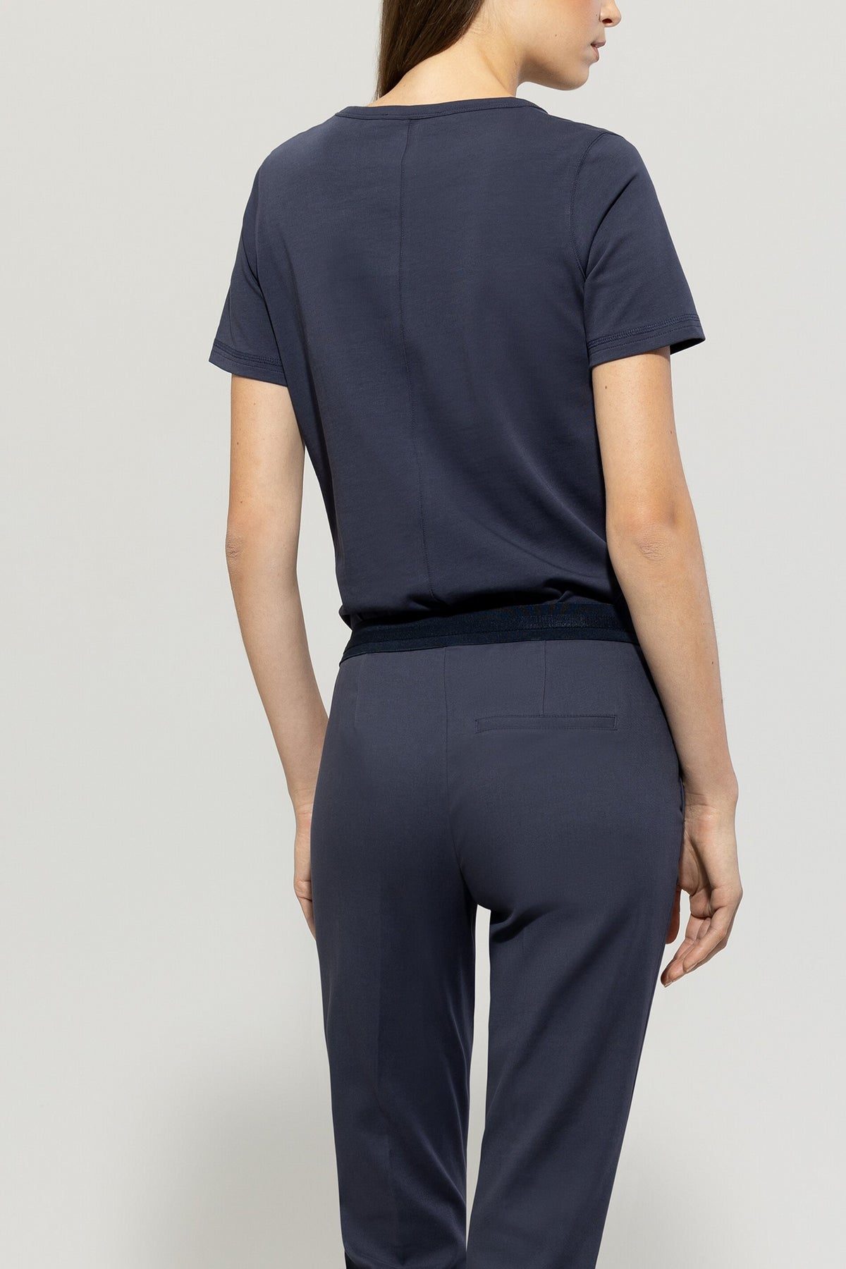 T-Shirt mit Logo-Applikation - jeans blue - Standard | Model Rück