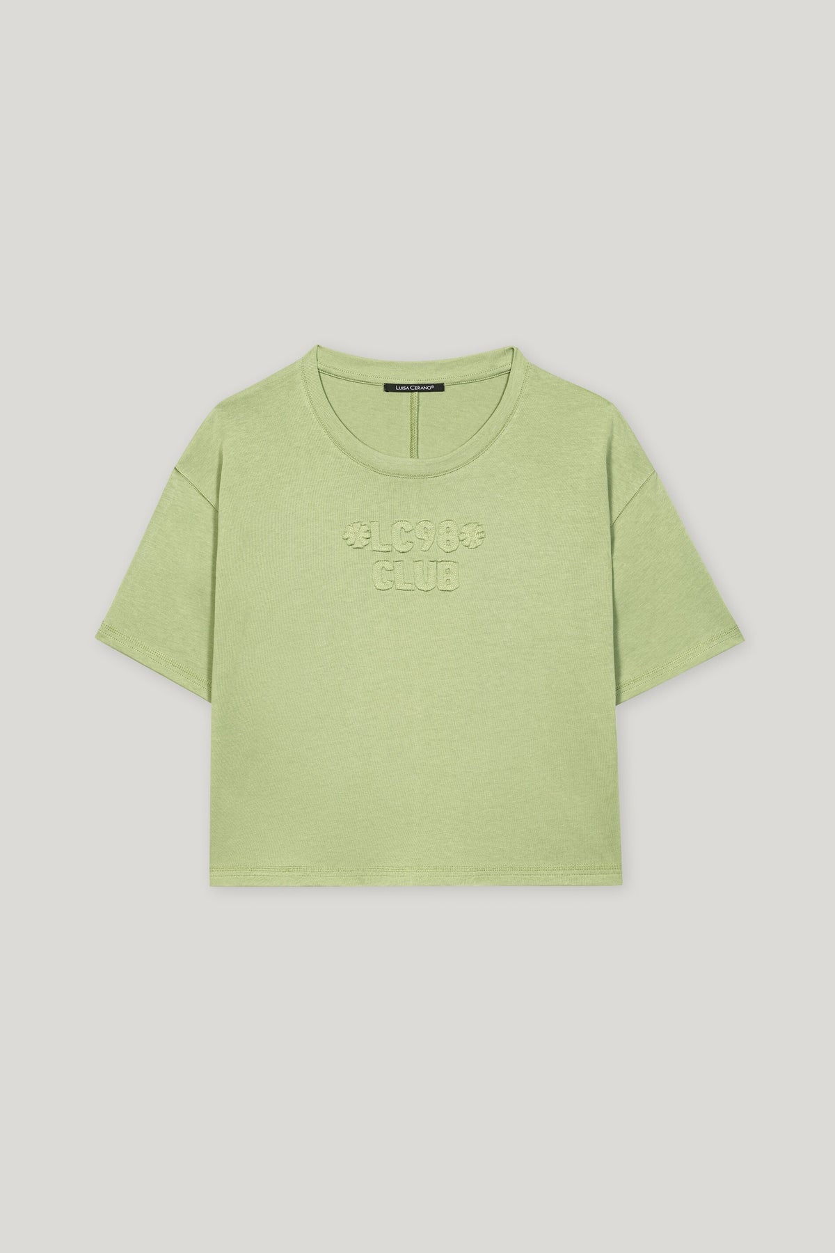 T-Shirt mit Logo-Applikation - easy green - Standard | Artikel Front