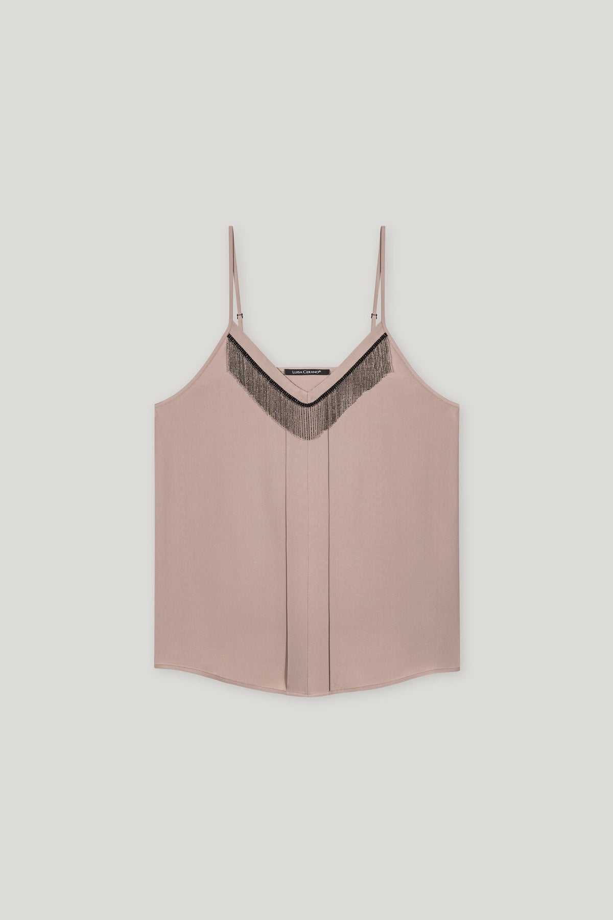 Camisole-Top mit Fransen - mushroom - Standard | Artikel Front