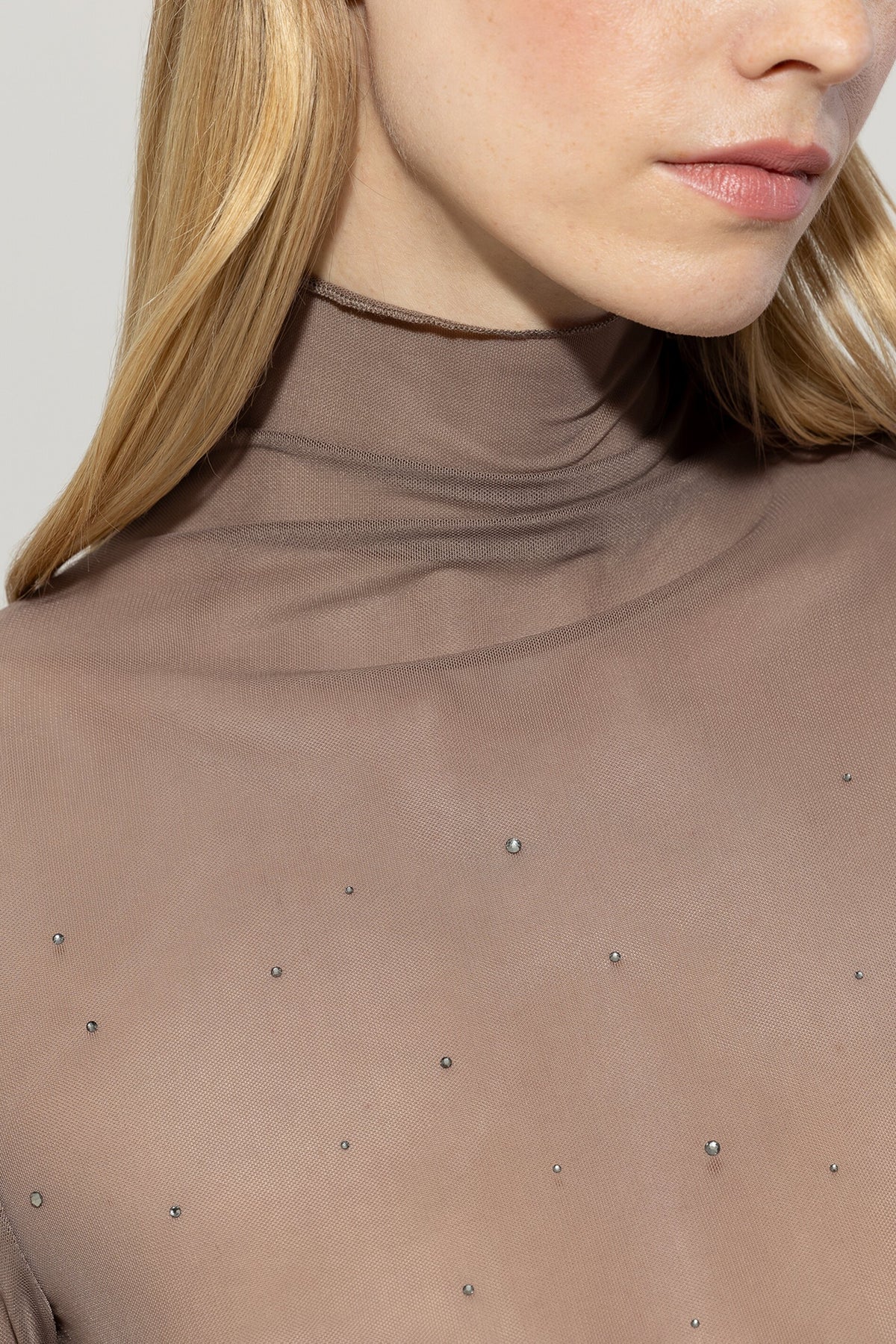 Mesh-Rollkragenshirt - mushroom - Standard | Model Detail