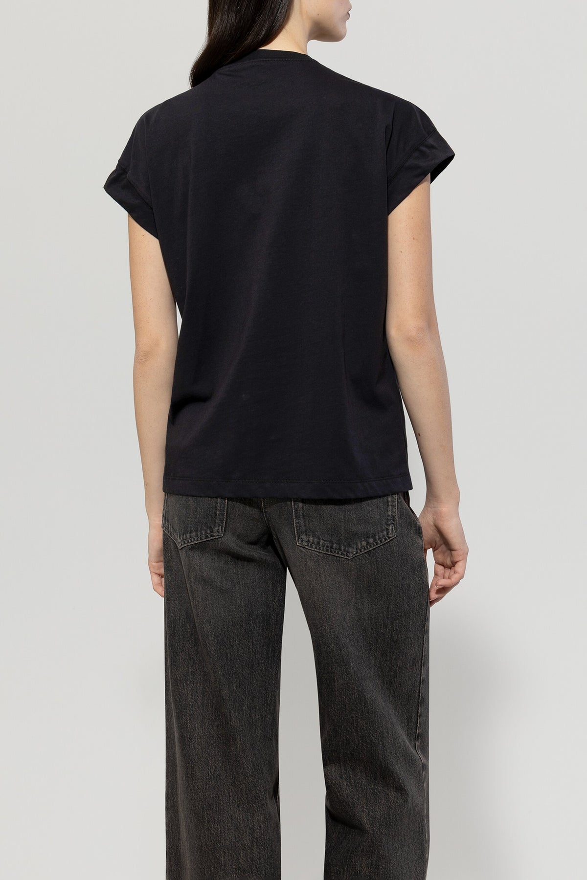 Statement-T-Shirt - deep black - Standard | Model Rück
