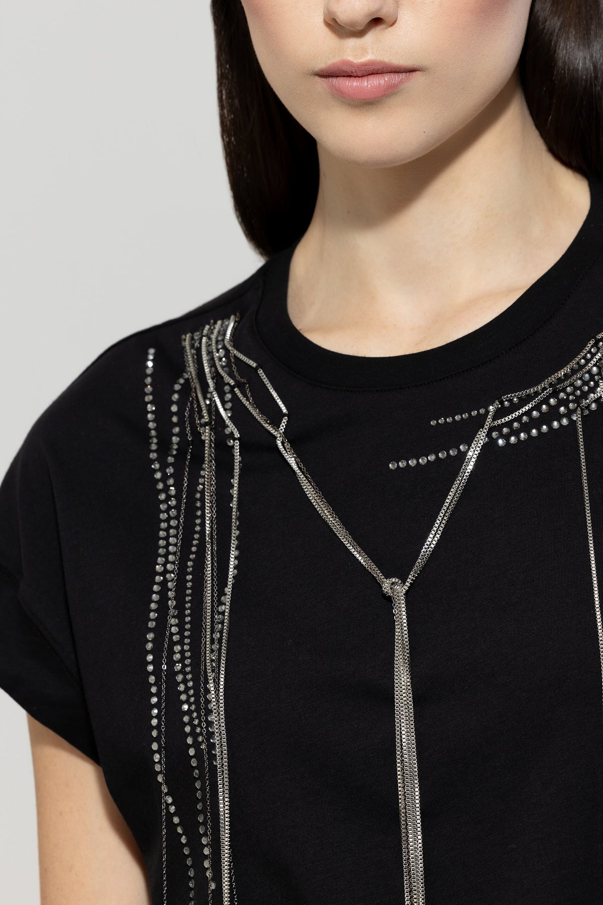Statement-T-Shirt - deep black - Standard | Model Detail