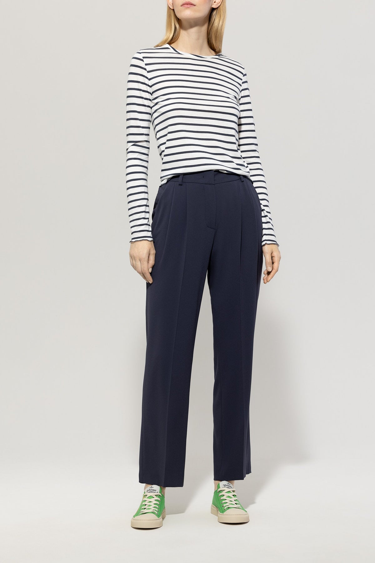 Ringel-Rundhalsshirt - multi - Standard | Model Front