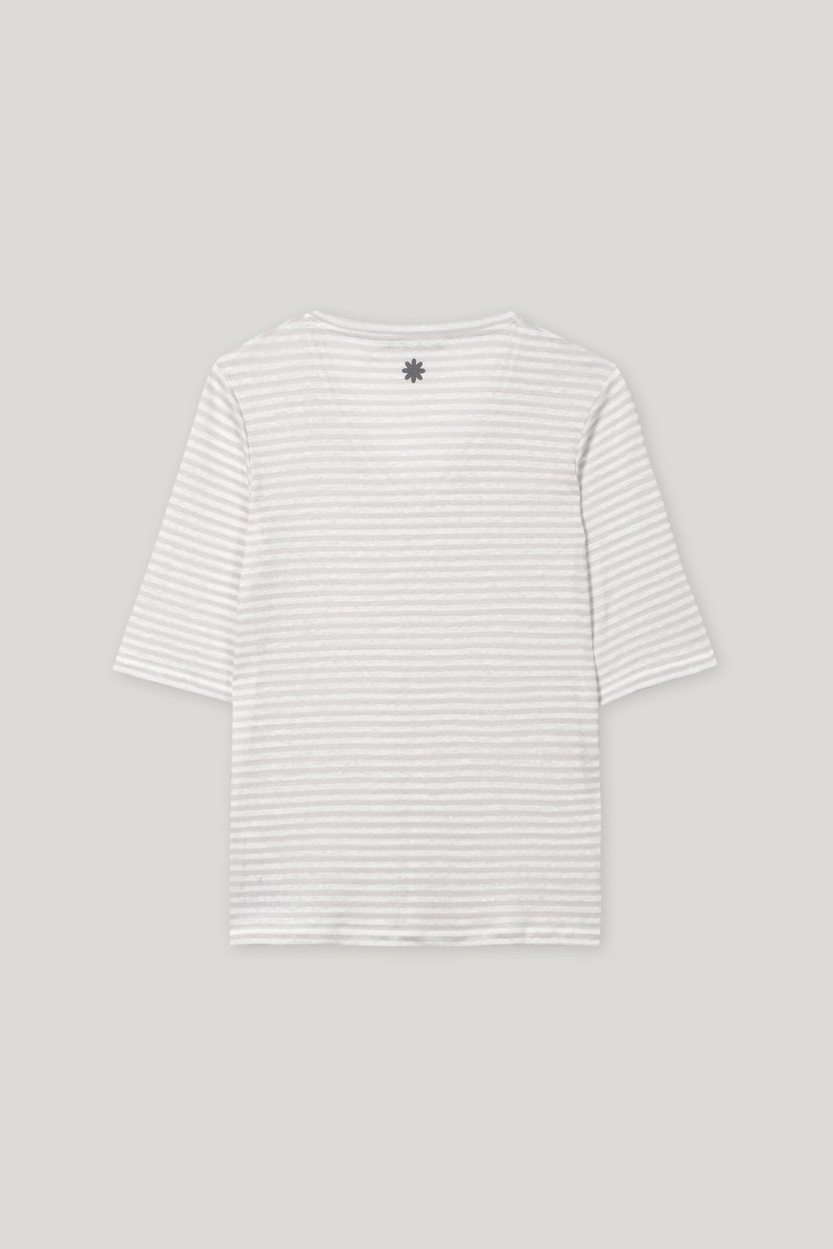 Leinen-Ringel-Shirt - silver grey - Standard | Artikel Rück