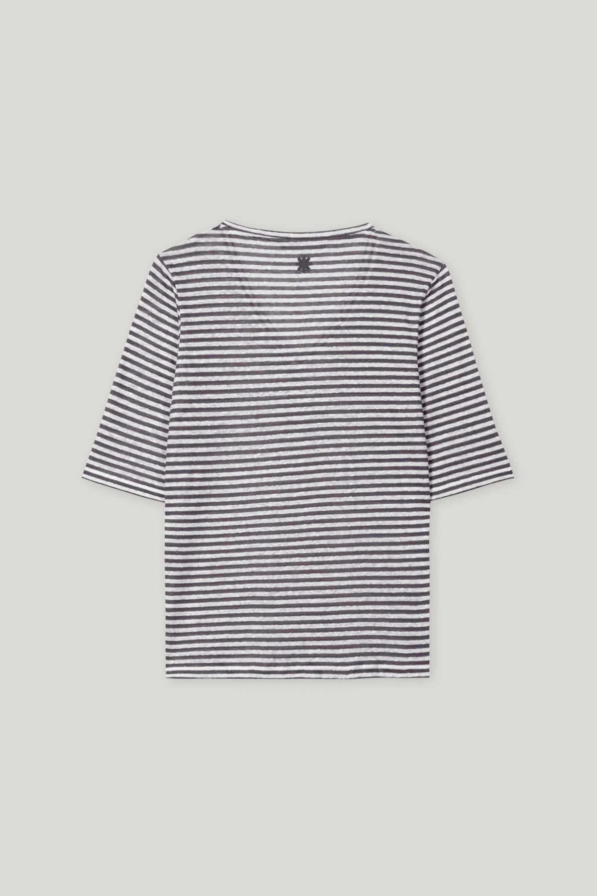 Leinen-Ringel-Shirt - cool grey - Standard | Artikel Rück