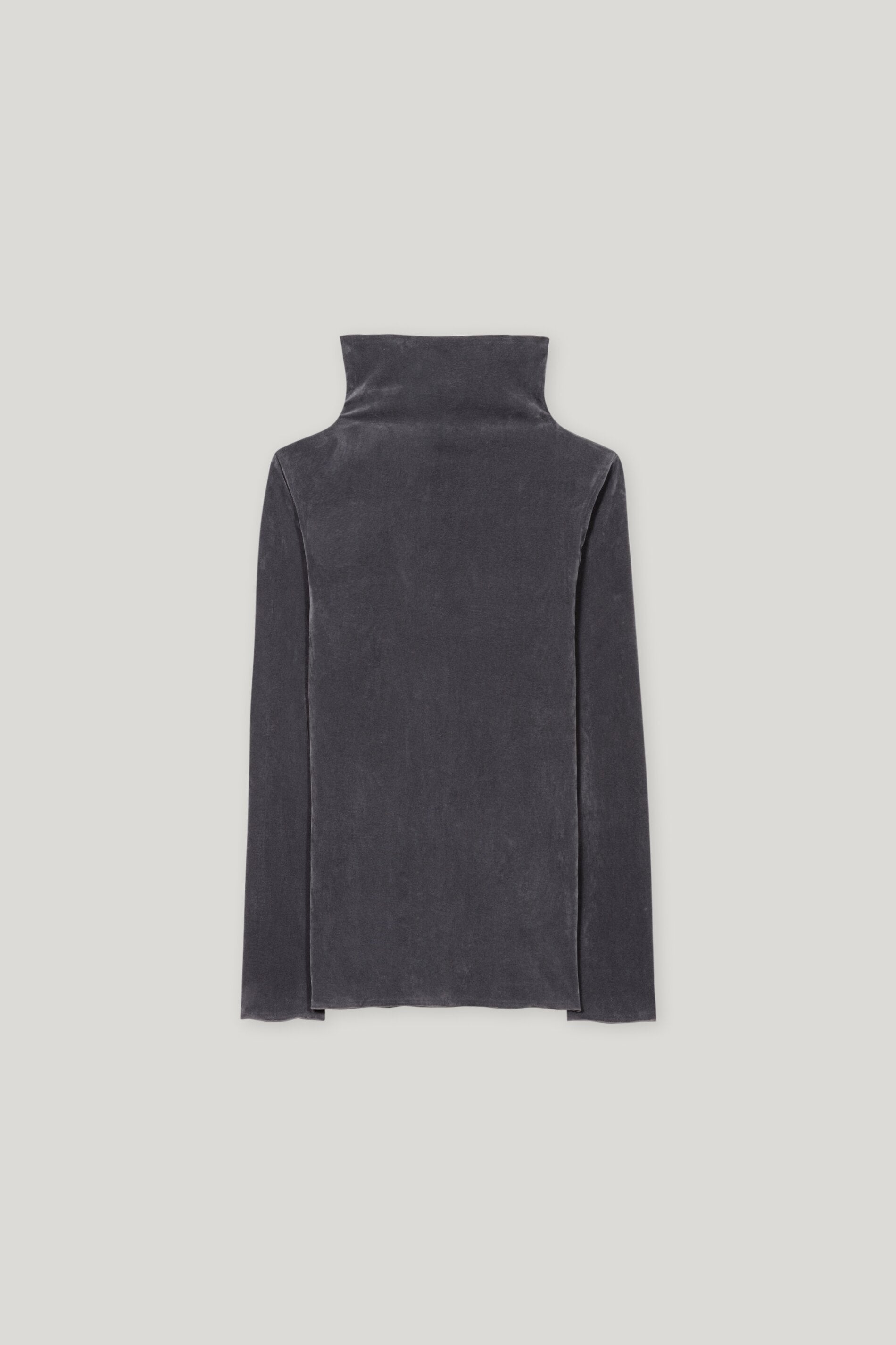 Rollkragen-Samt-Shirt - urban grey - Standard | Artikel Front