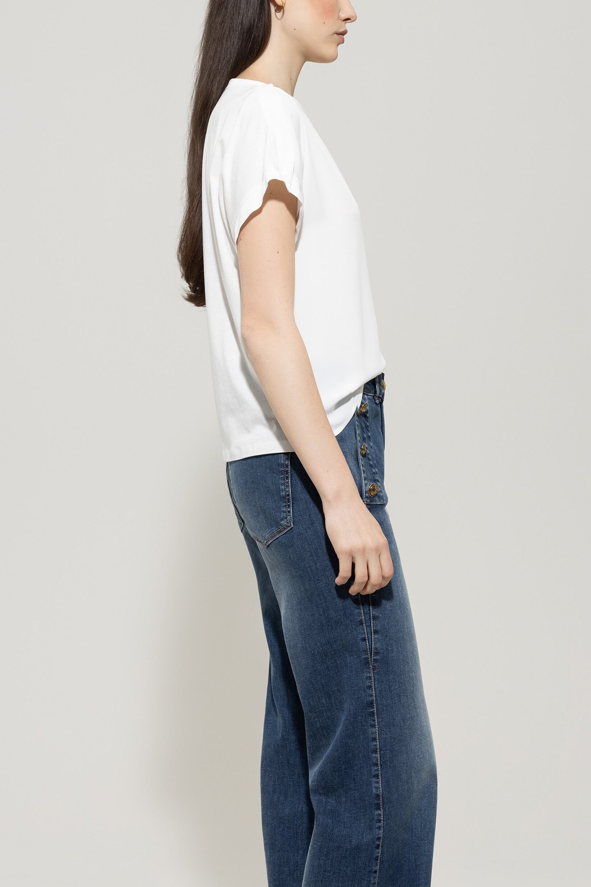 Shirt aus Seiden-Mix - off white - Standard | Model Seite