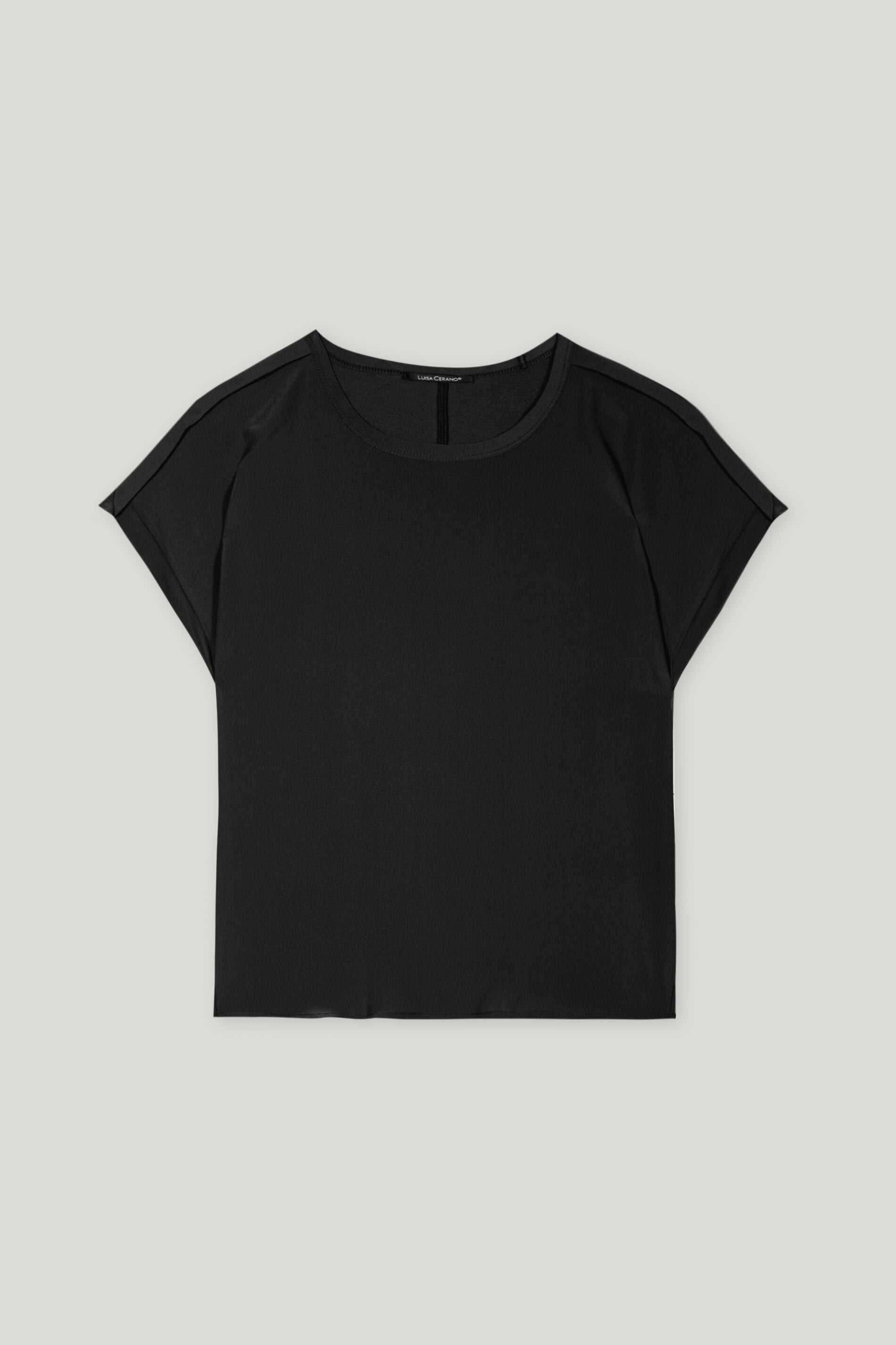 Shirt aus Seiden-Mix - deep black - Standard | Artikel Front
