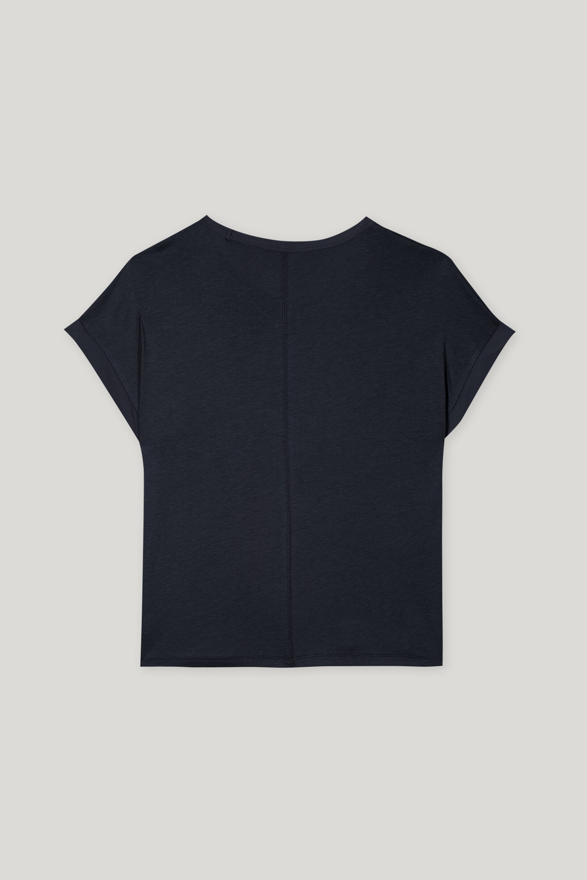 Shirt aus Seiden-Mix - dark blue - Standard | Artikel Rück