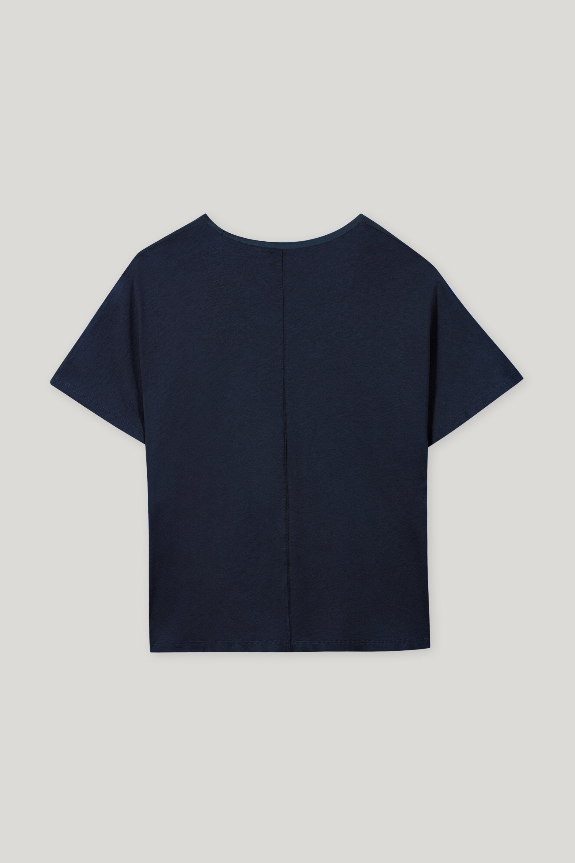 Shirt mit V-Neck - dark blue - mit Band | Artikel Rück