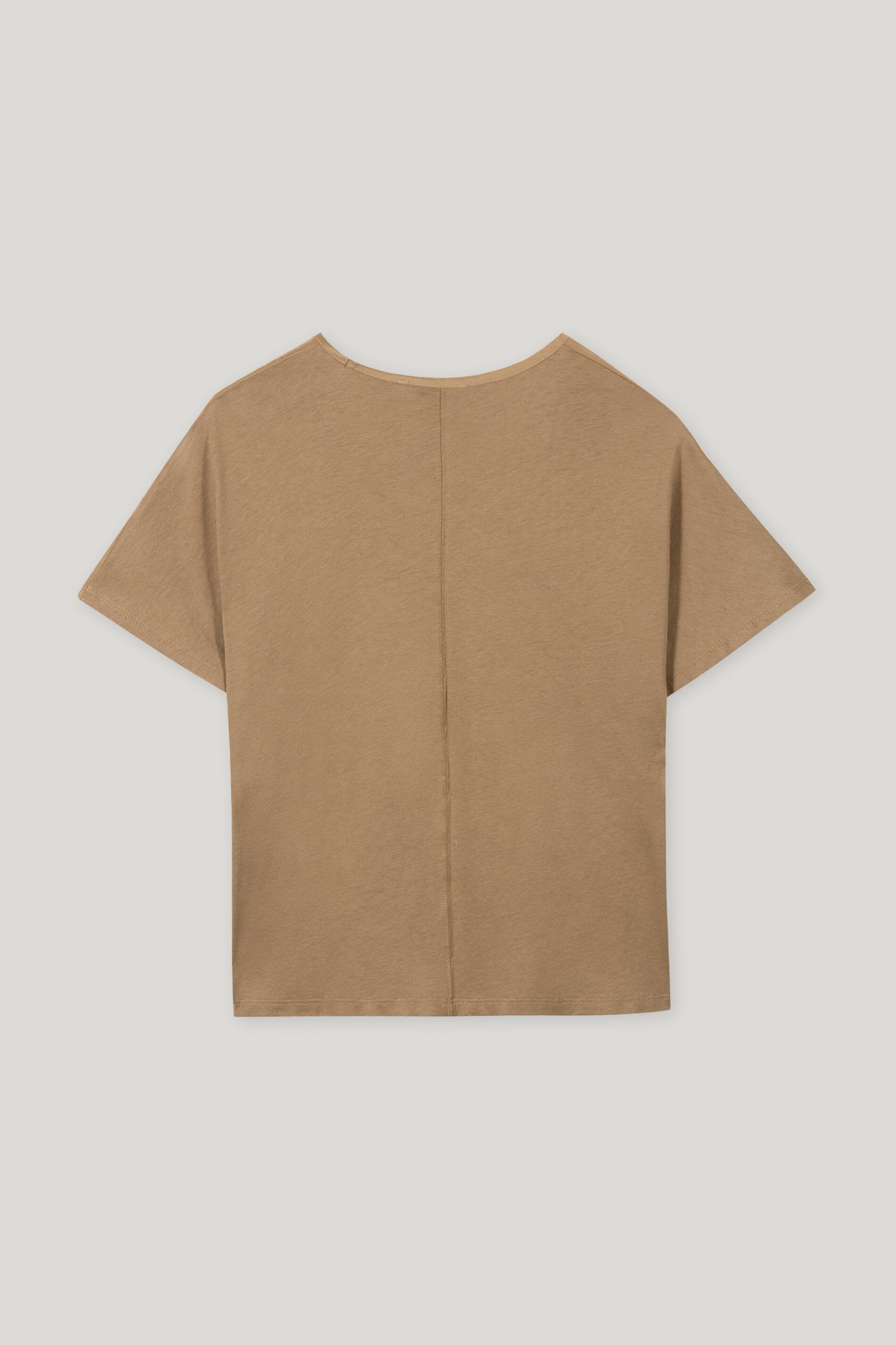 Shirt mit V-Neck - hanf - mit Band | Artikel Rück