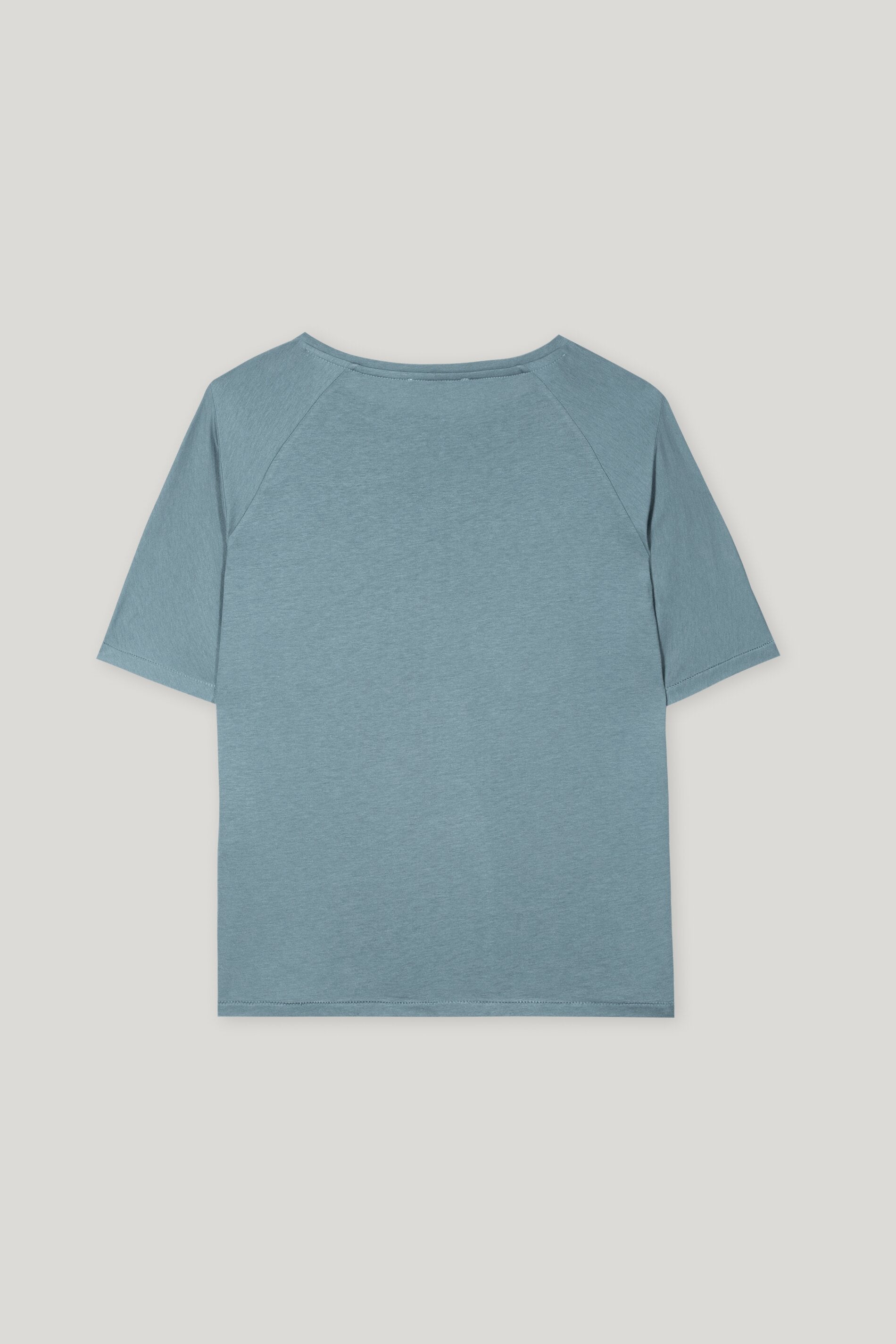 T-Shirt aus Baumwoll-Mix - greyish blue - Standard | Artikel Rück