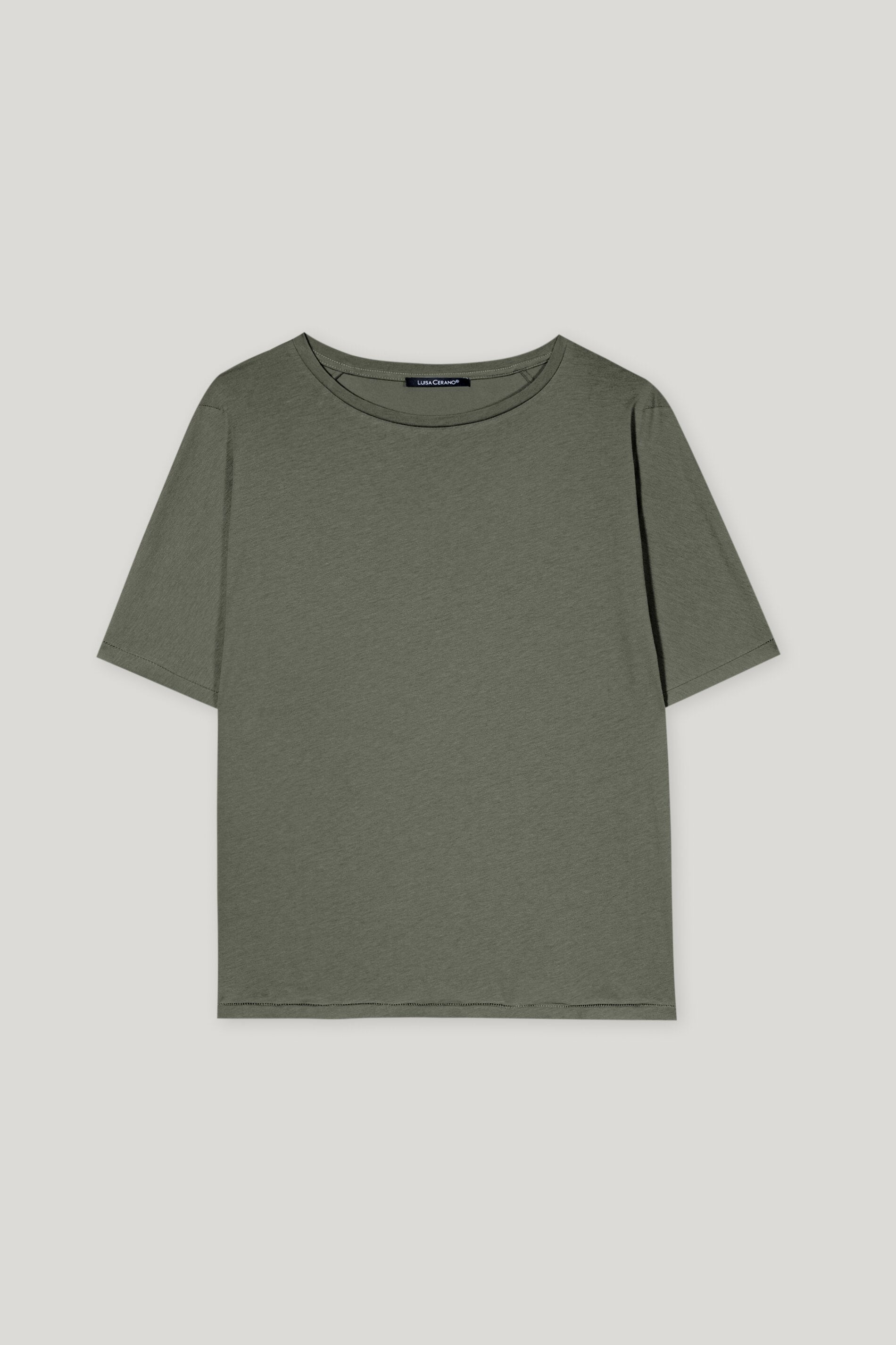 T-Shirt aus Baumwoll-Mix - cool khaki - Standard | Artikel Front