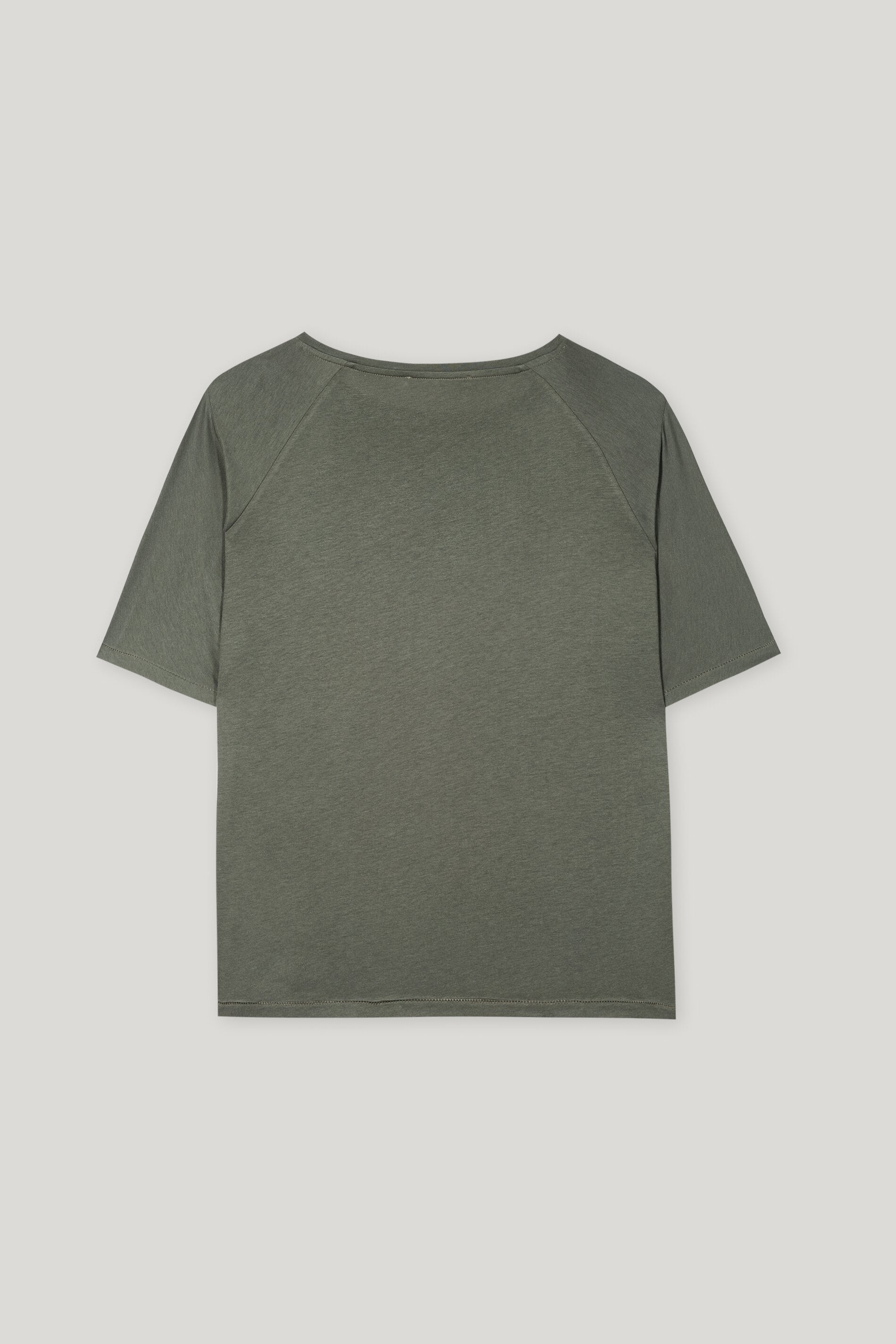 T-Shirt aus Baumwoll-Mix - cool khaki - Standard | Artikel Rück