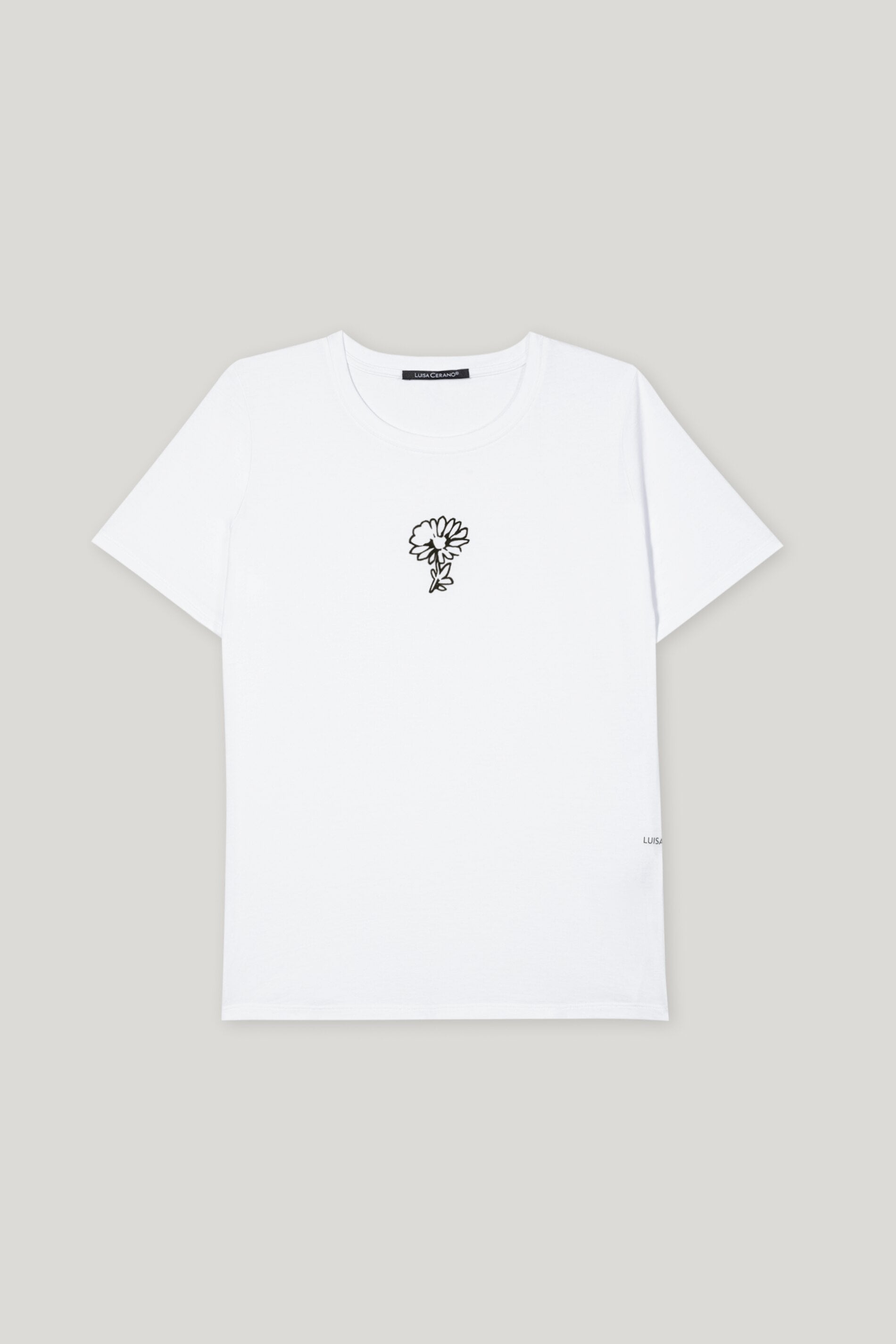 T-Shirt mit Flower-Motiv - bleached white - Standard | Artikel Front