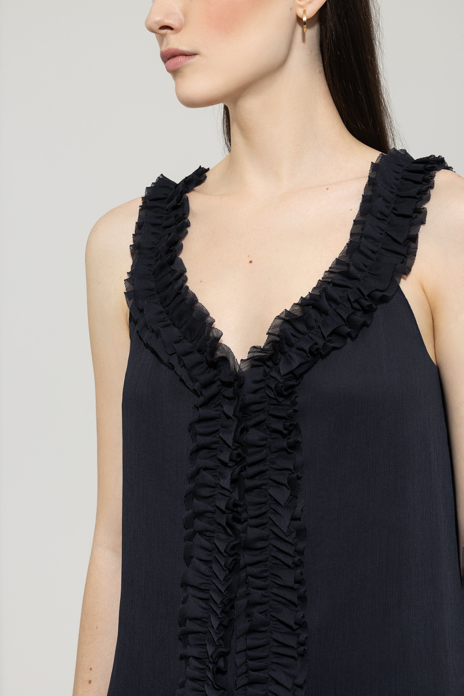 Rüschen-Camisole-Top - dark blue - Standard | Model Detail