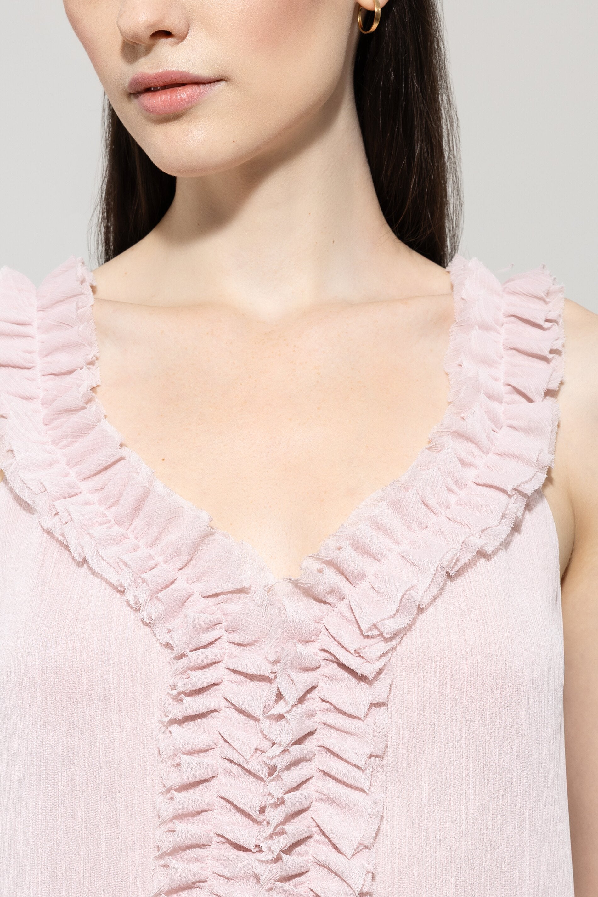 Rüschen-Camisole-Top - creamy powder - Standard | Model Detail