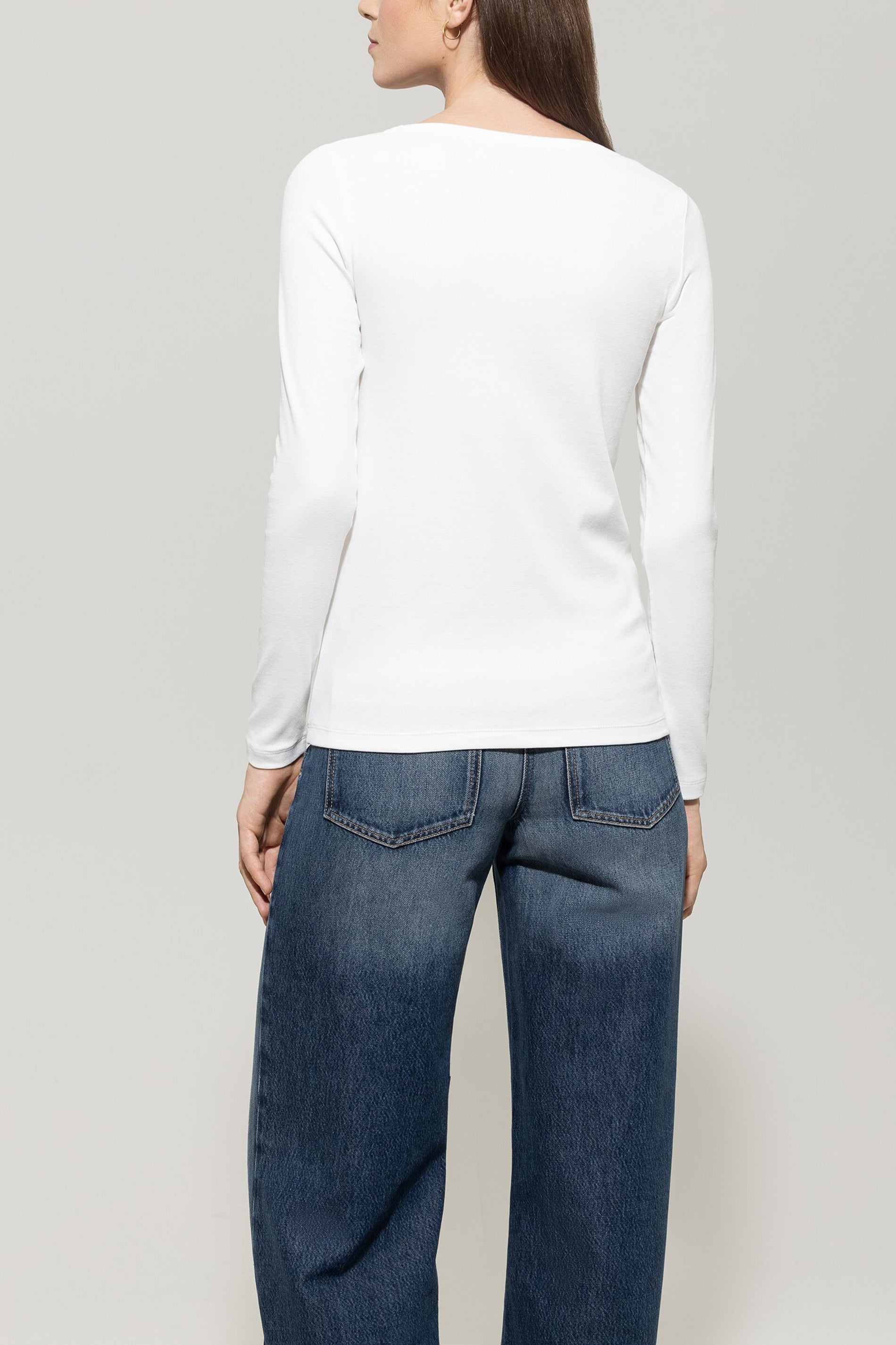 Langarm-Shirt - off white - Standard | Model Rück