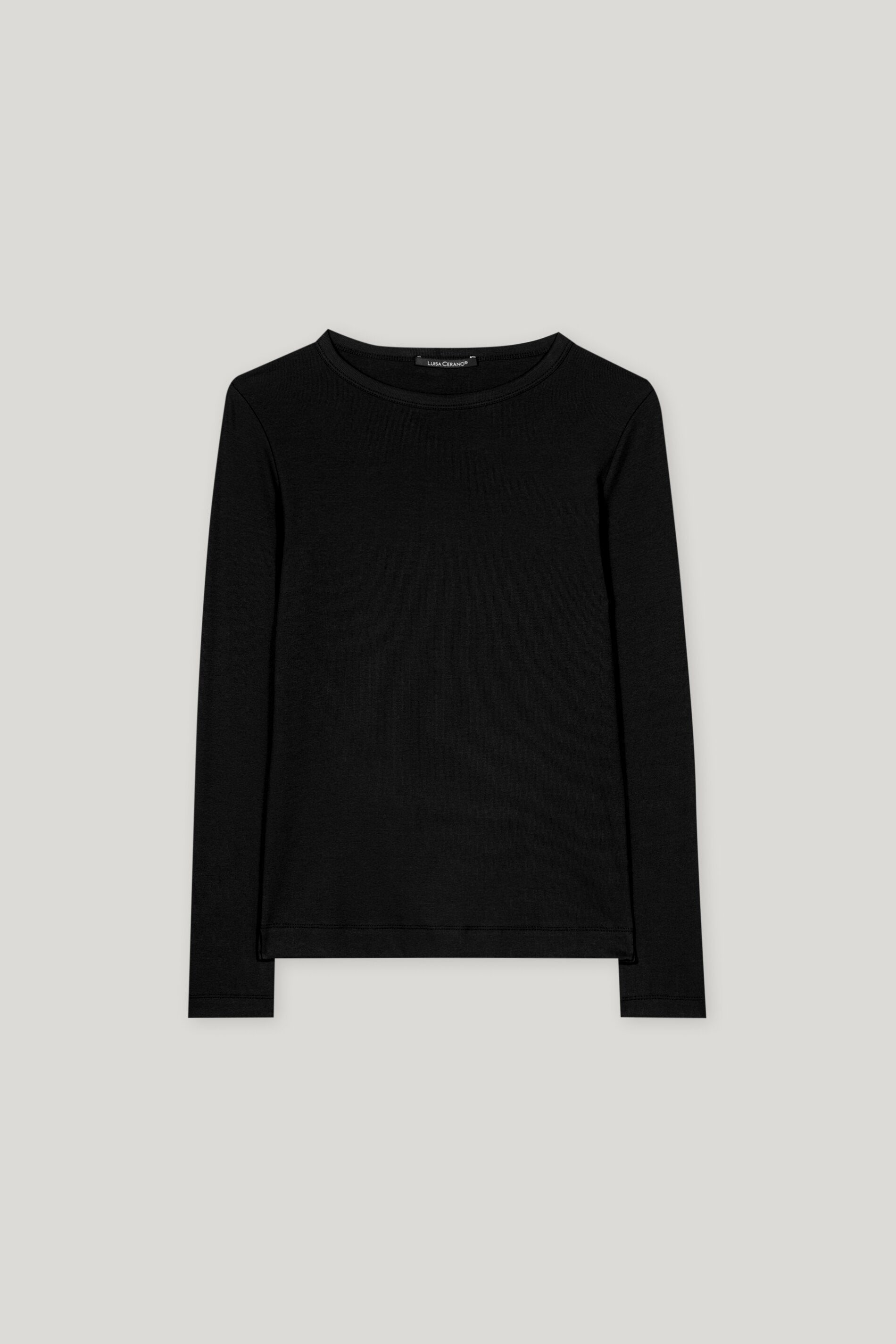 Langarm-Shirt - deep black - Standard | Artikel Front