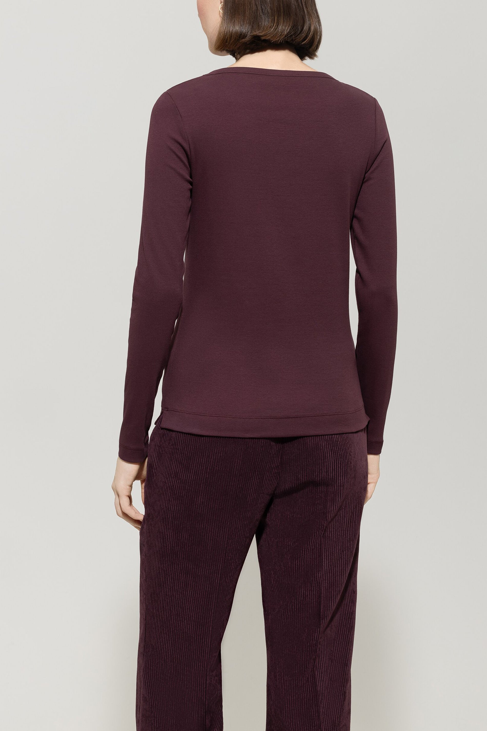 Langarm-Shirt - burgundy - Standard | Model Rück