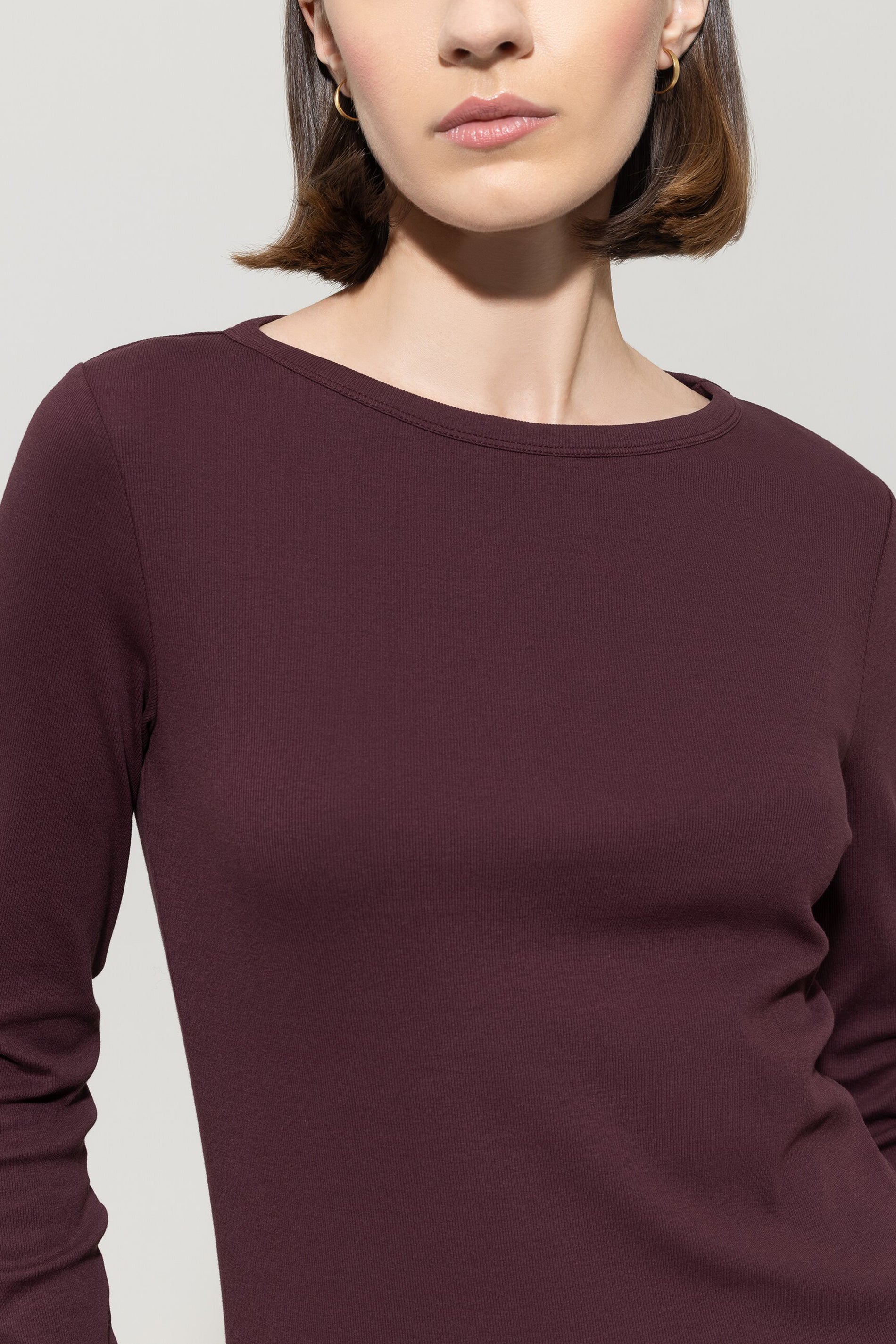 Langarm-Shirt - burgundy - Standard | Model Detail