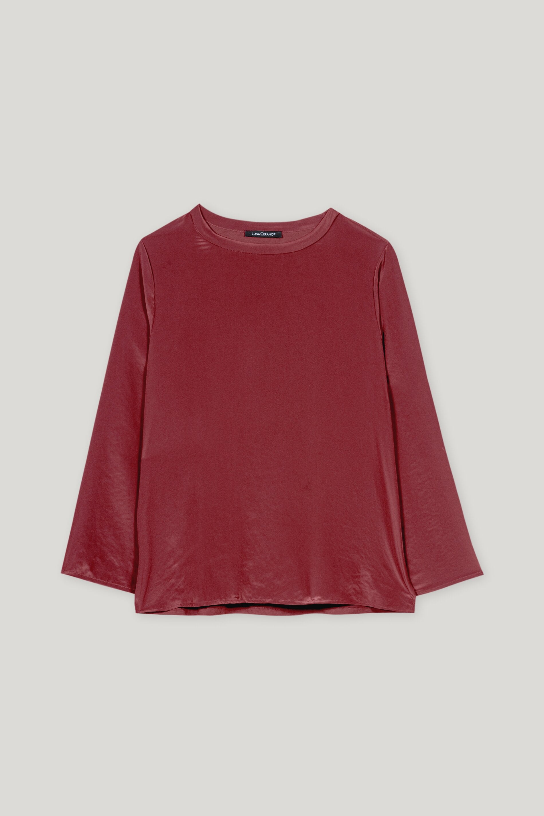 Shirt mit Rücken-Patch - berry red - Standard | Artikel Front