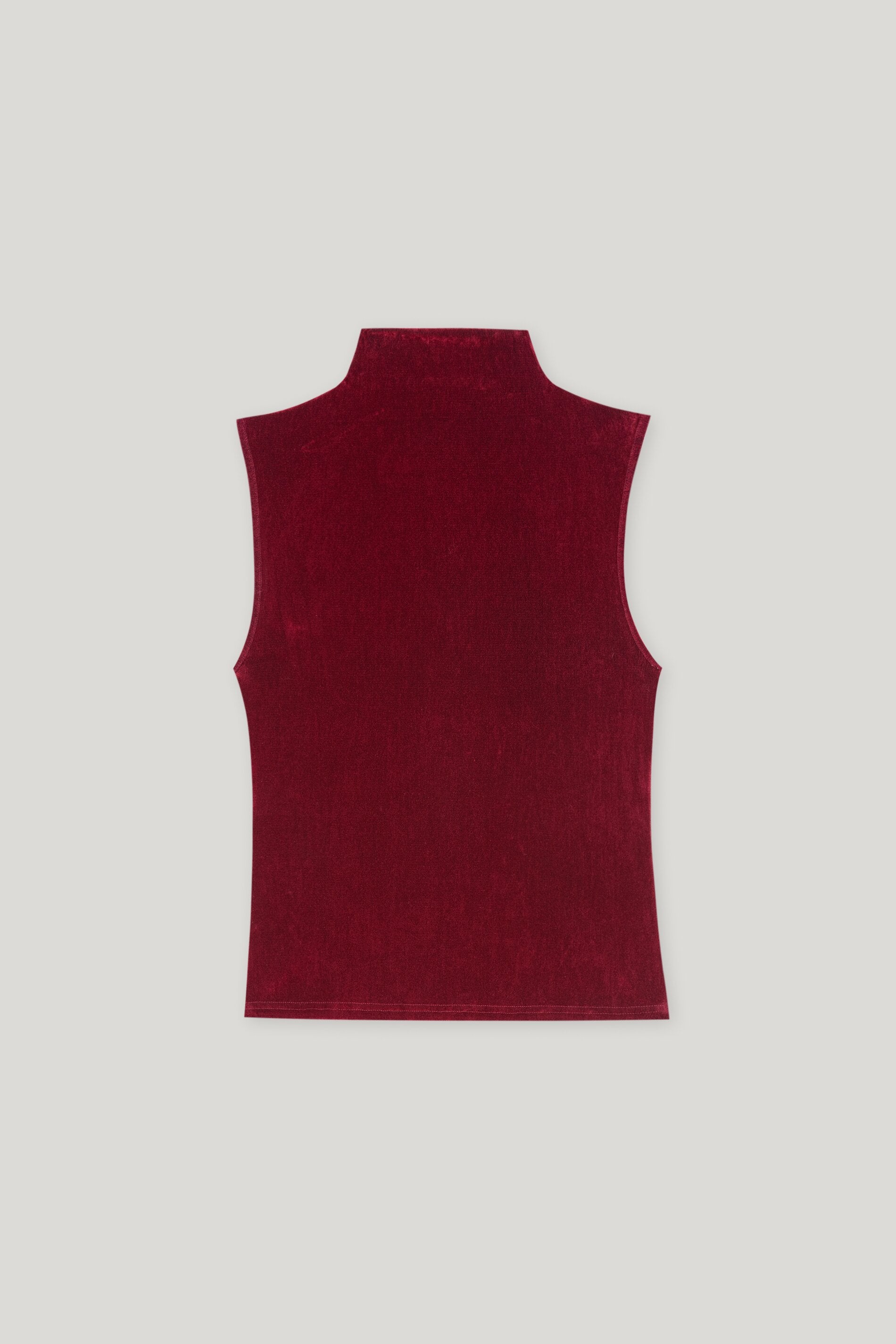 Turtleneck-Samt-Top - berry red - Standard | Artikel Rück