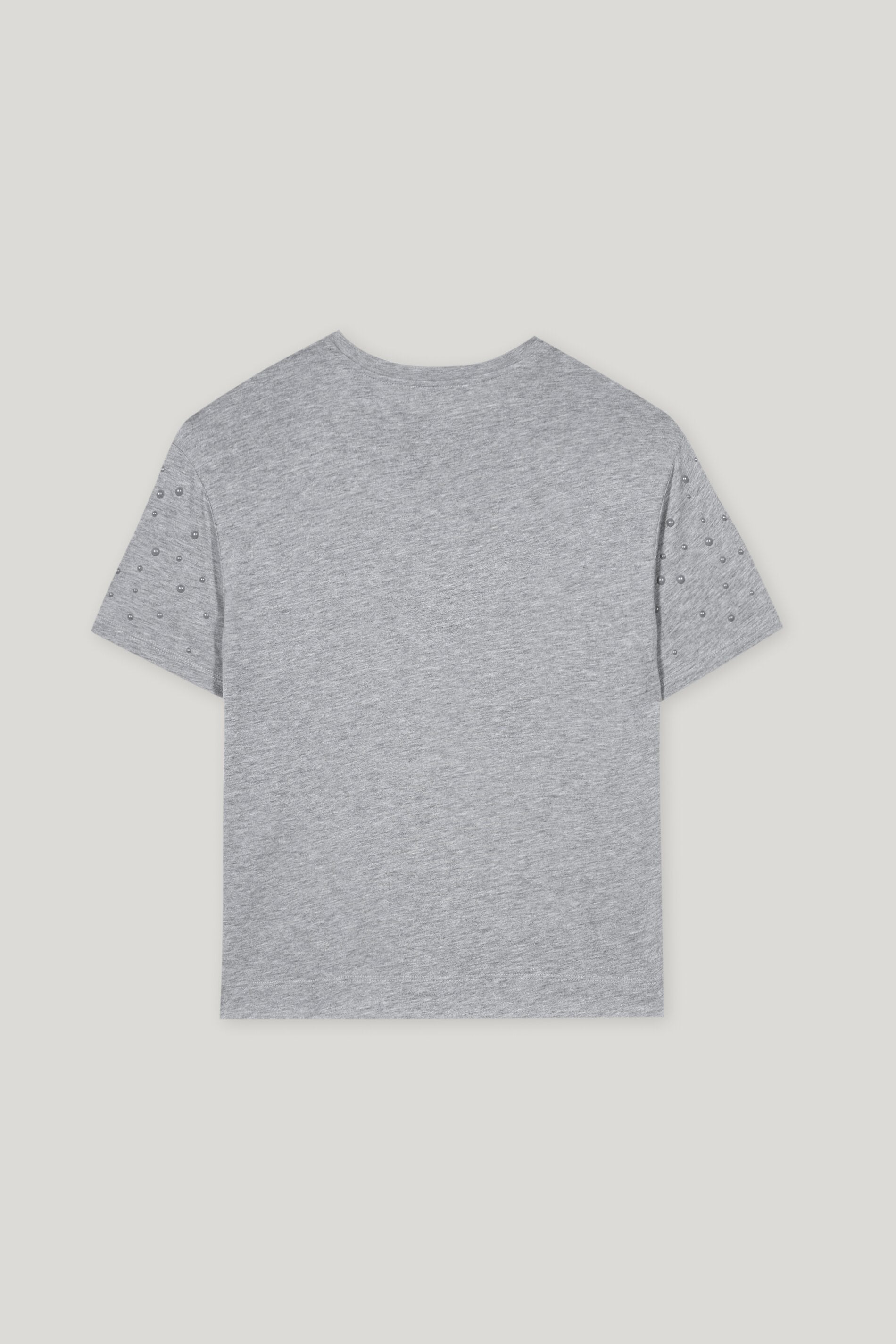 T-Shirt mit Perlendetails - urban grey - Standard | Artikel Rück