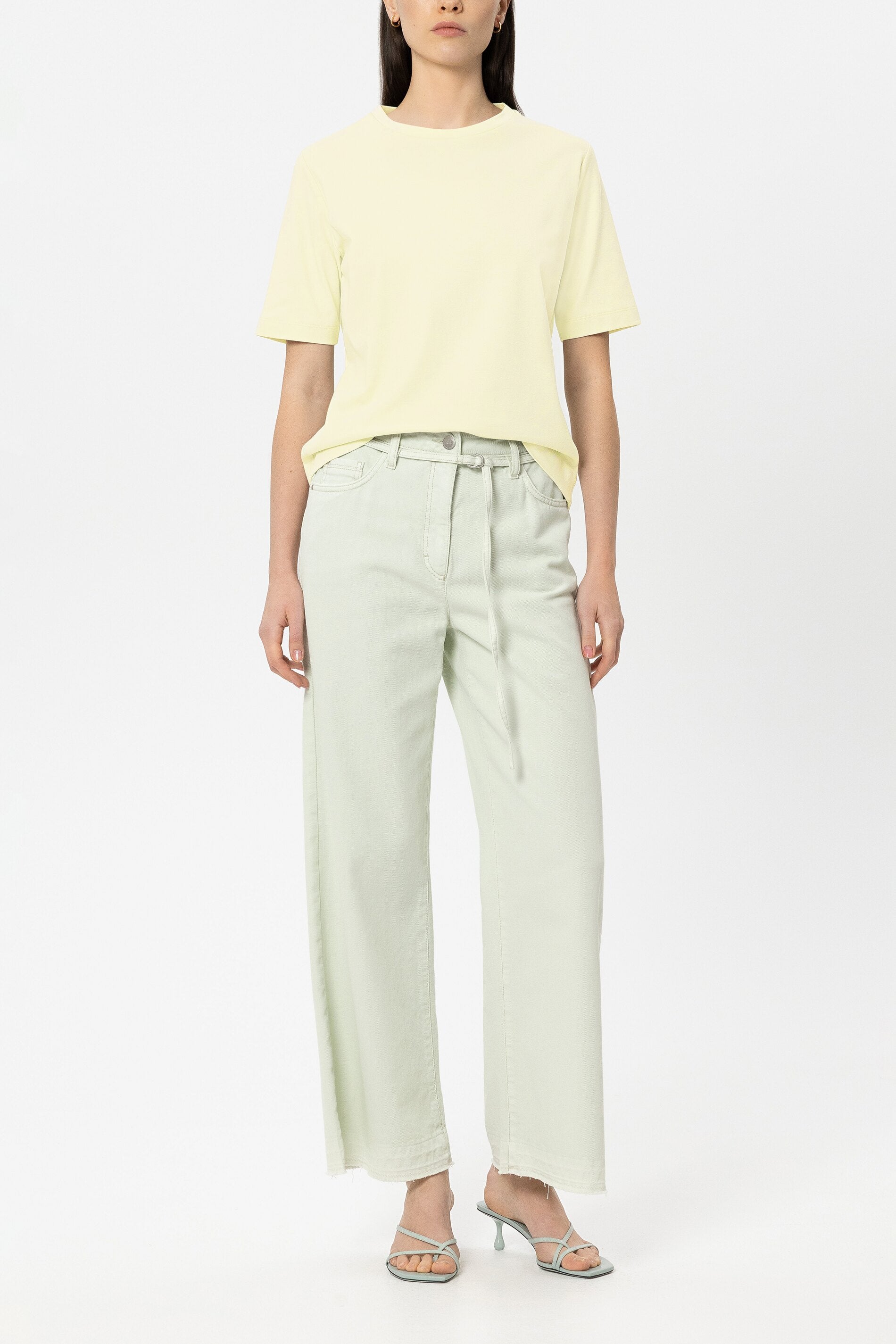 Basic-T-Shirt - citron - Standard | Model Front