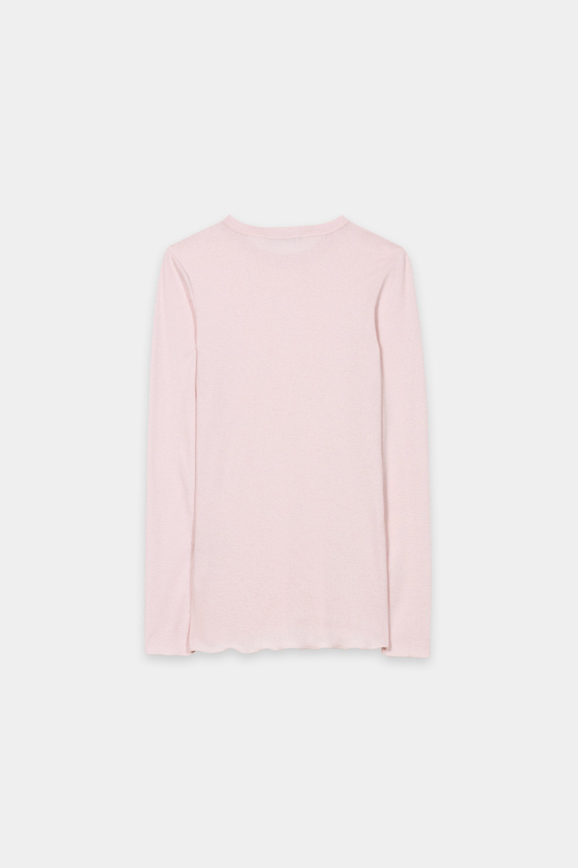 Glanz-Rundhalsshirt - creamy blush - Standard | Artikel Rück