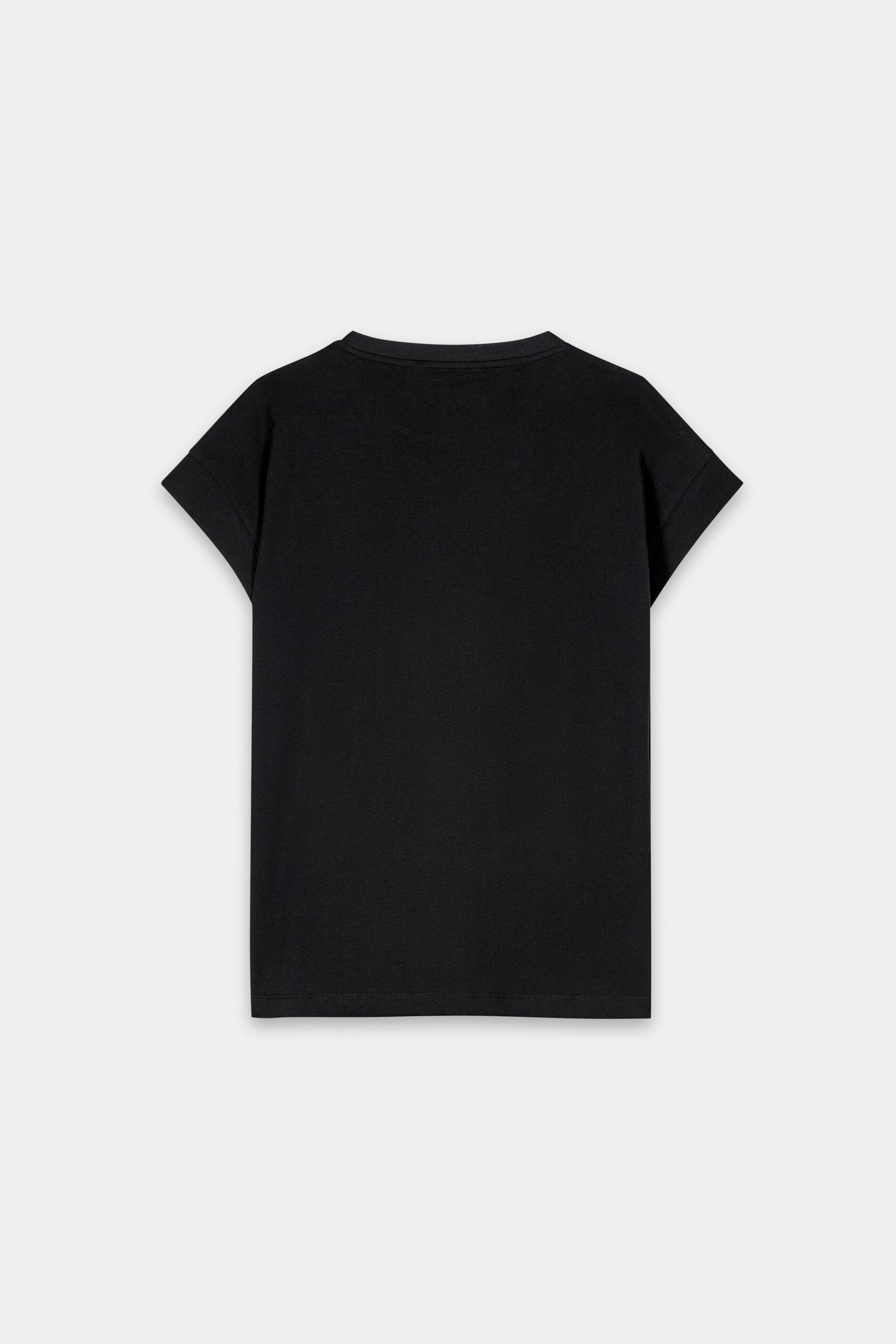 T-Shirt mit Schmucksteinen - black - Standard | Artikel Rück