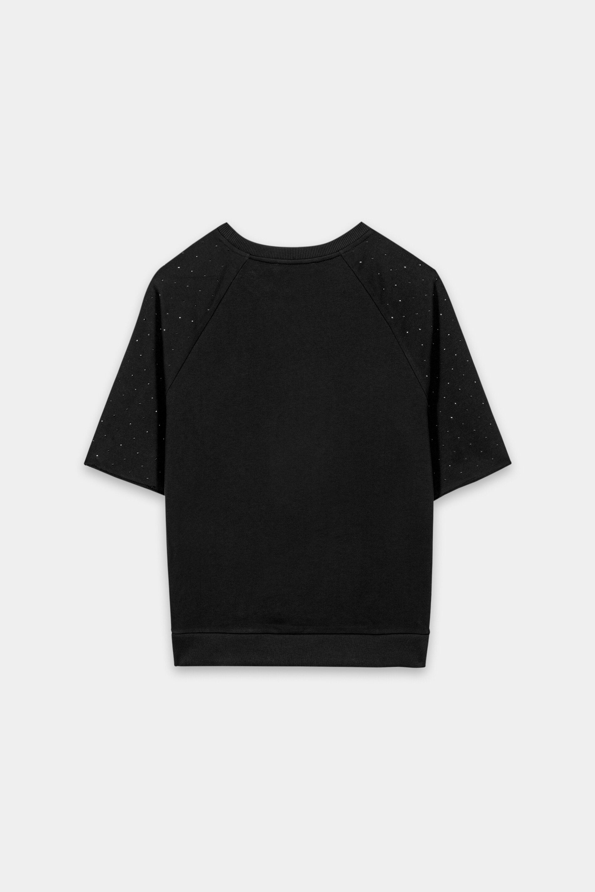 Sweatshirt mit Schmucksteinen - pure black - Standard | Artikel Rück