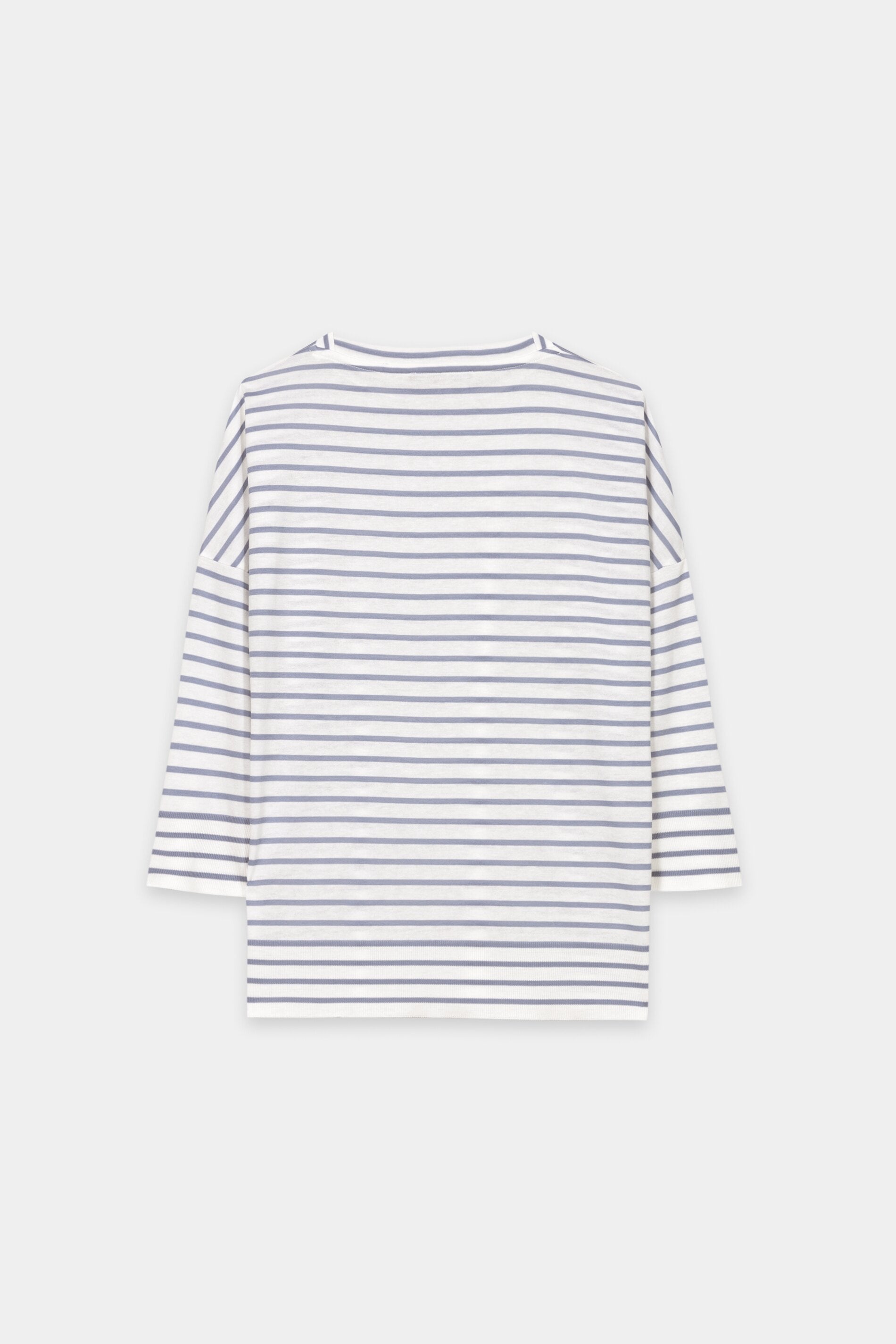 Ringel-Shirt mit Ripp-Details - casual blue / cream - Standard | Artikel Rück