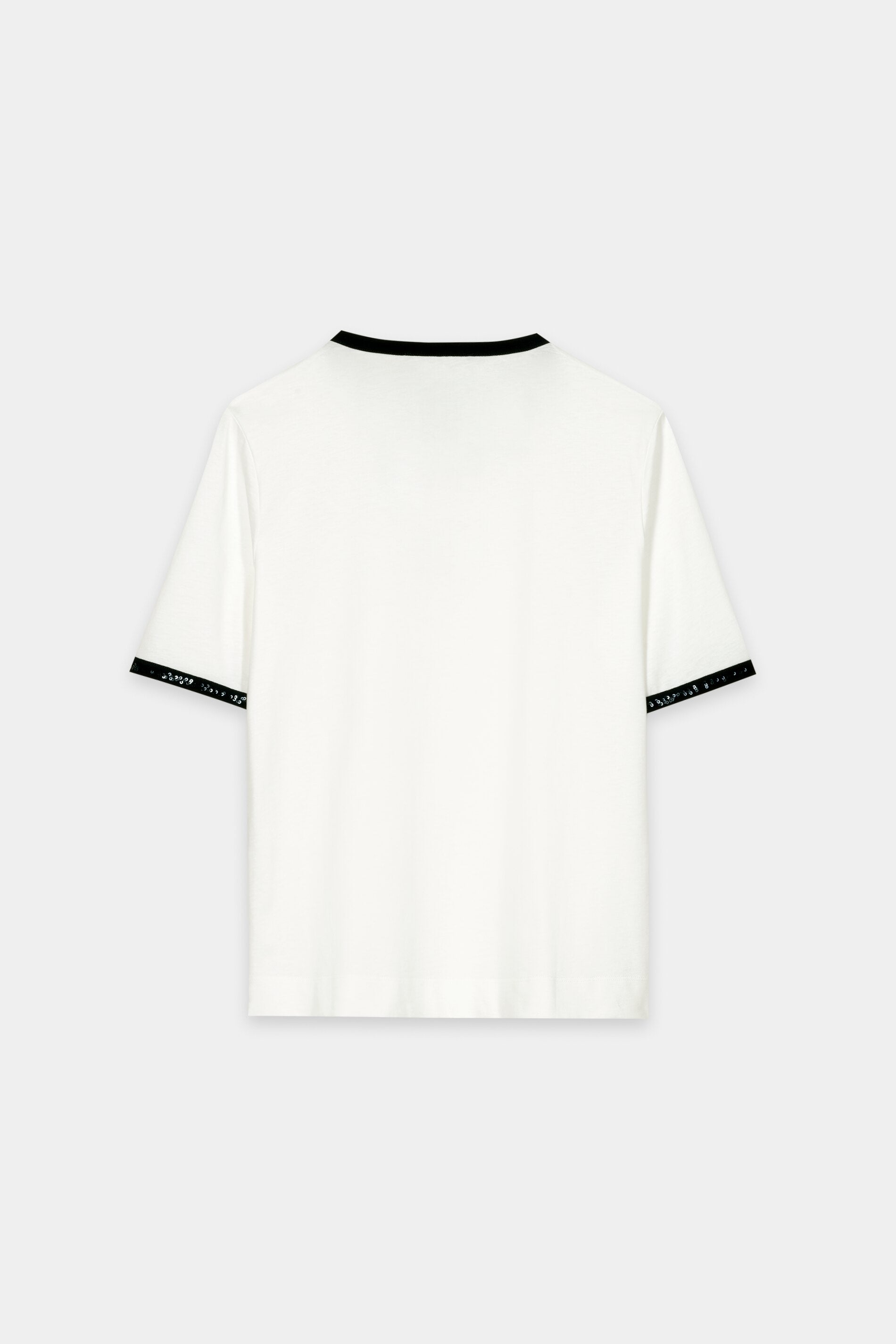 T-Shirt mit Logo-Stickerei - off-white - Standard | Artikel Rück