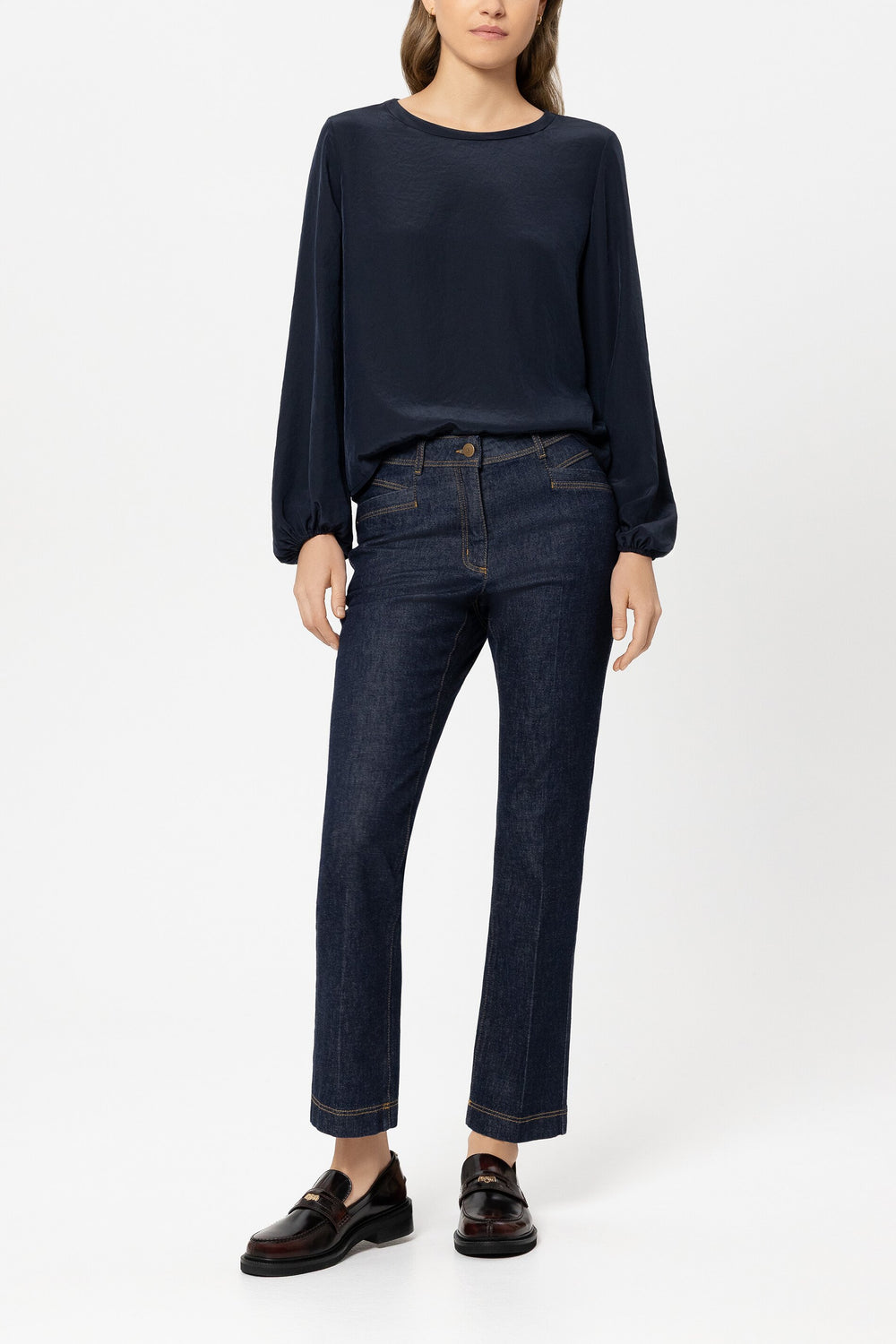 Long sleeve shirt with patch - navy blue - Standard