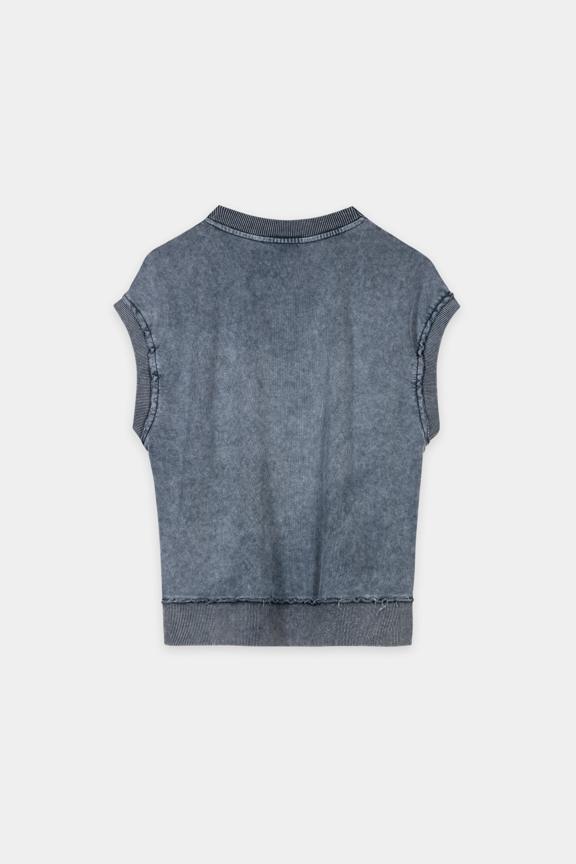 V-Neck-Sweatshirt - tinted blue - Standard | Artikel Rück