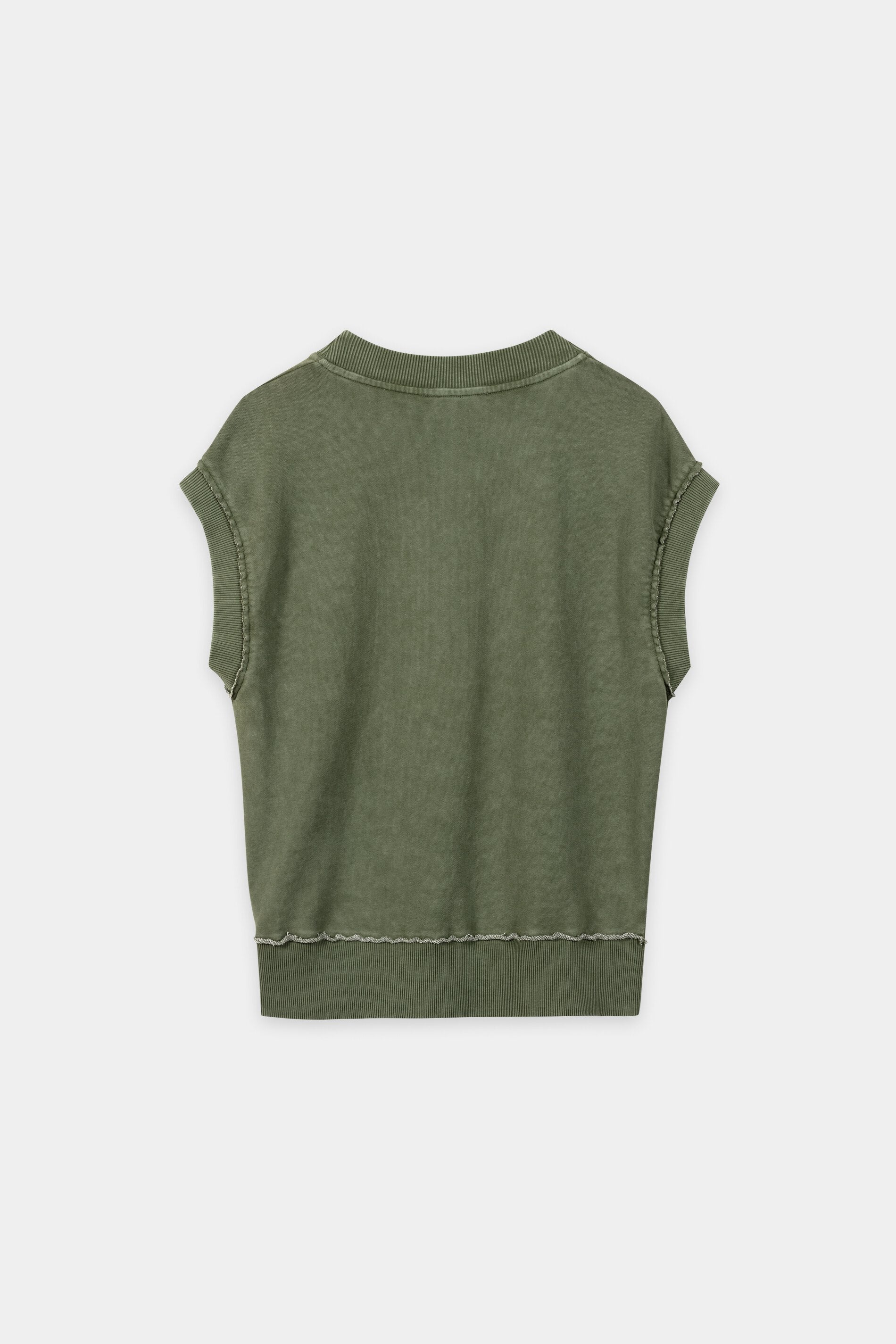 V-Neck-Sweatshirt - khaki - Standard | Artikel Rück