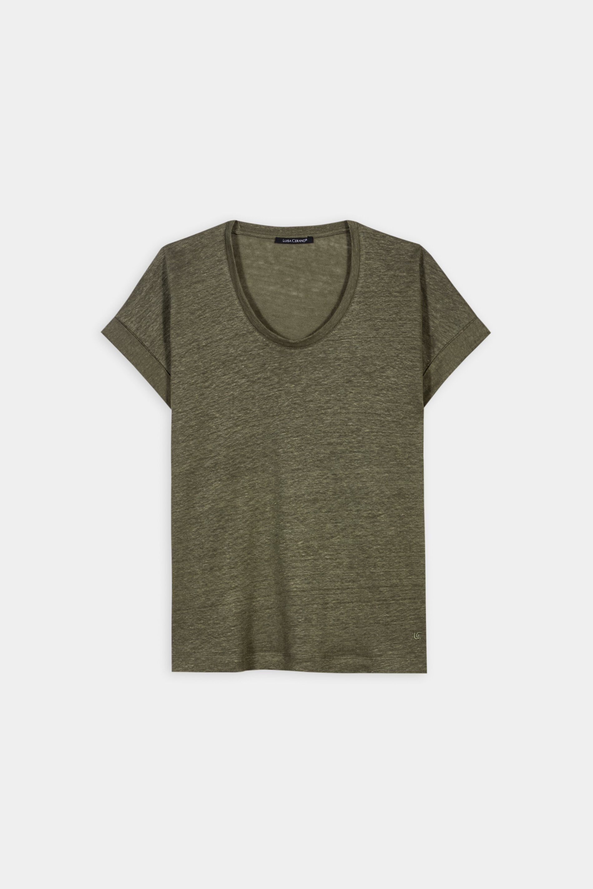 Leinen-T-Shirt - khaki - Standard | Artikel Front