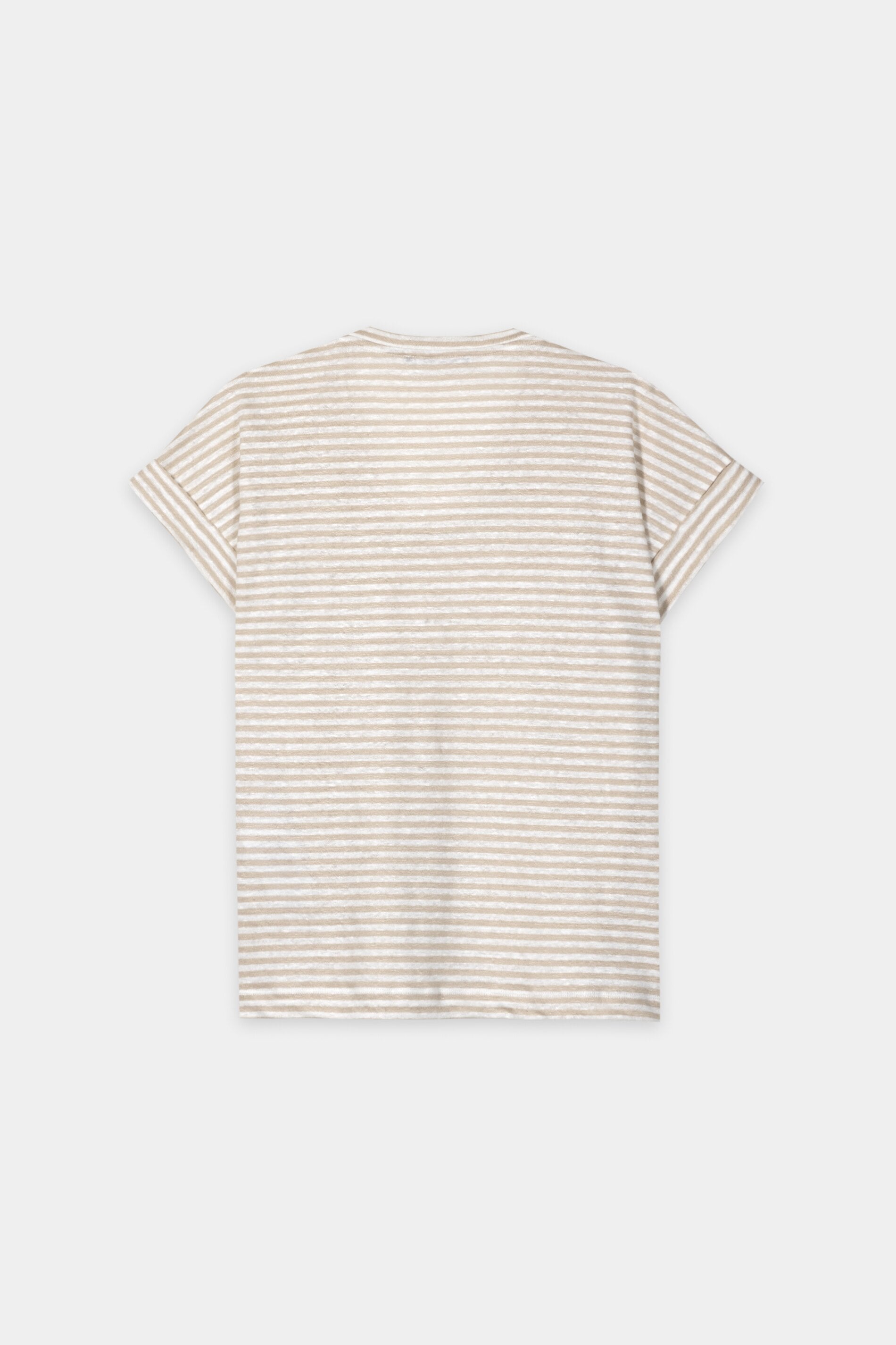 Leinen-Ringel-T-Shirt - sand / milk - Standard | Artikel Rück