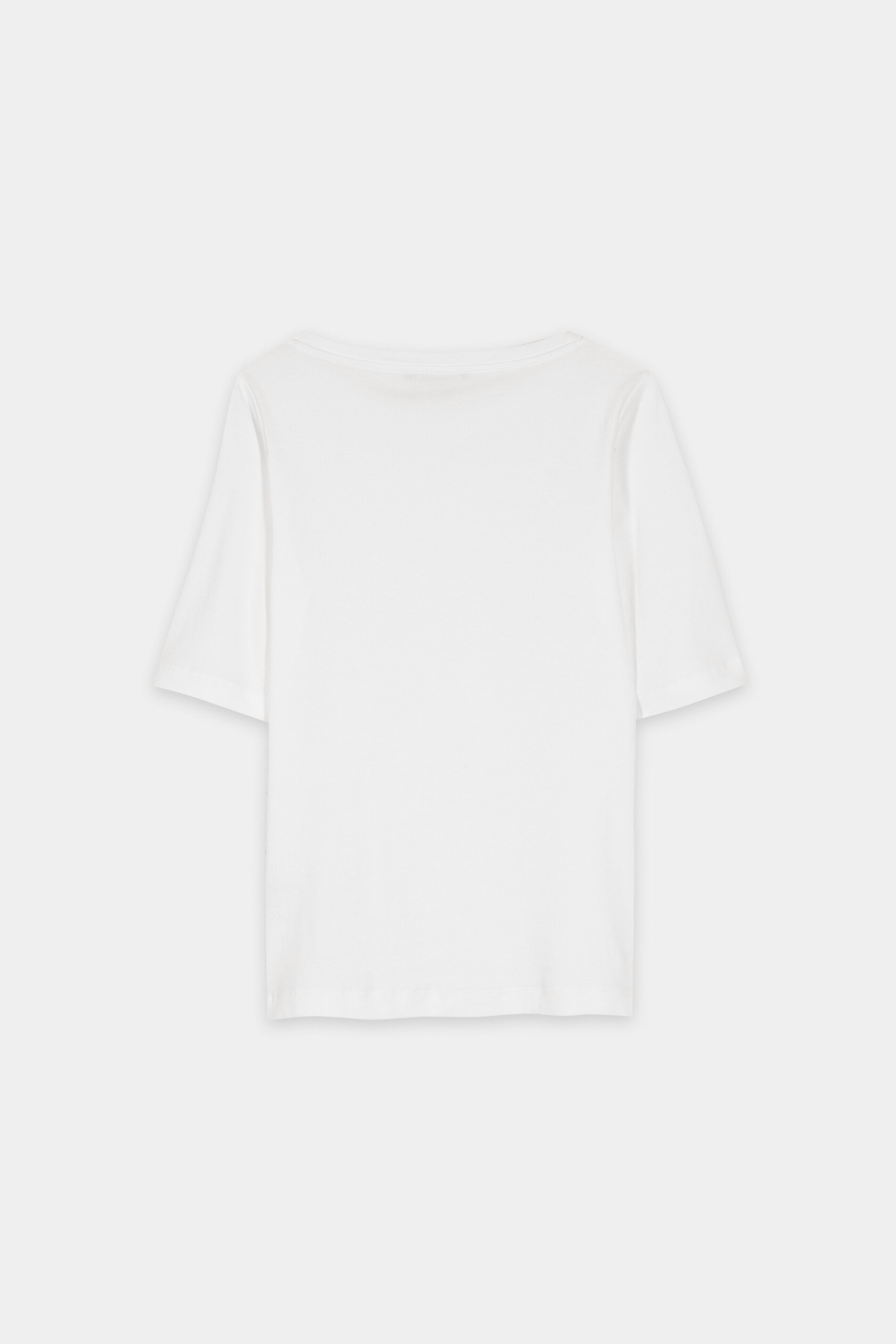 Halbarm-Shirt in Ripp-Optik - white - Standard | Artikel Rück