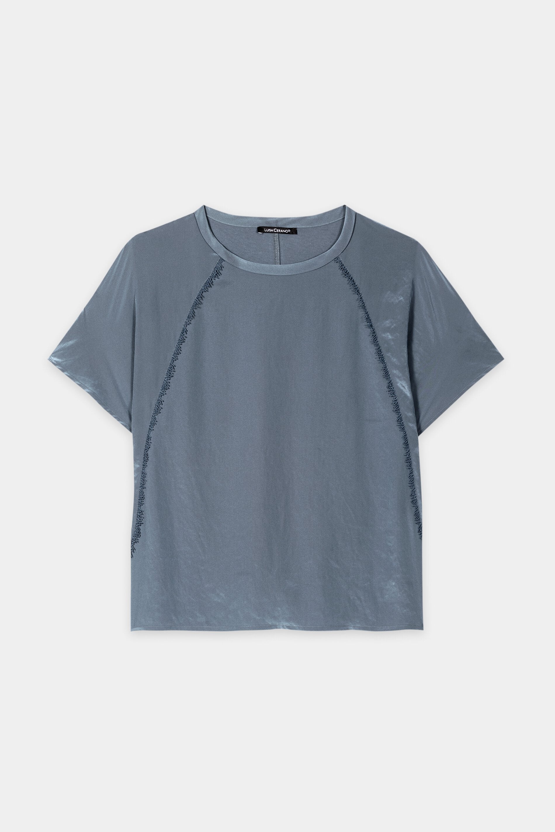 T-Shirt mit Rück-Patch - khaki - Standard | Artikel Front