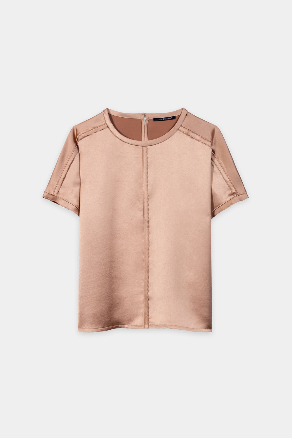 T-Shirt mit Nahtdetails - nude - Standard