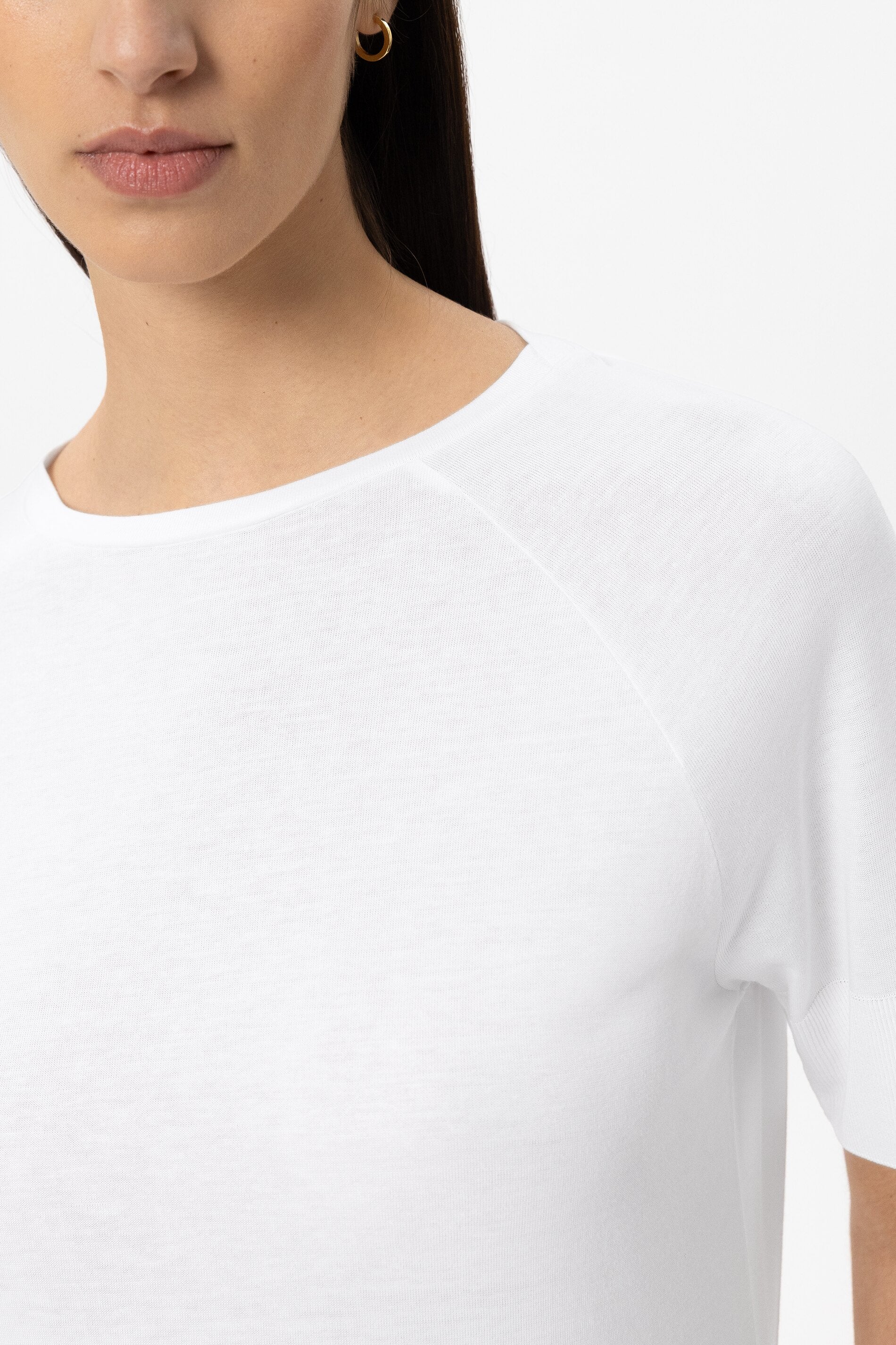 Shirt aus Baumwoll-Mix - white - Standard | Model Detail