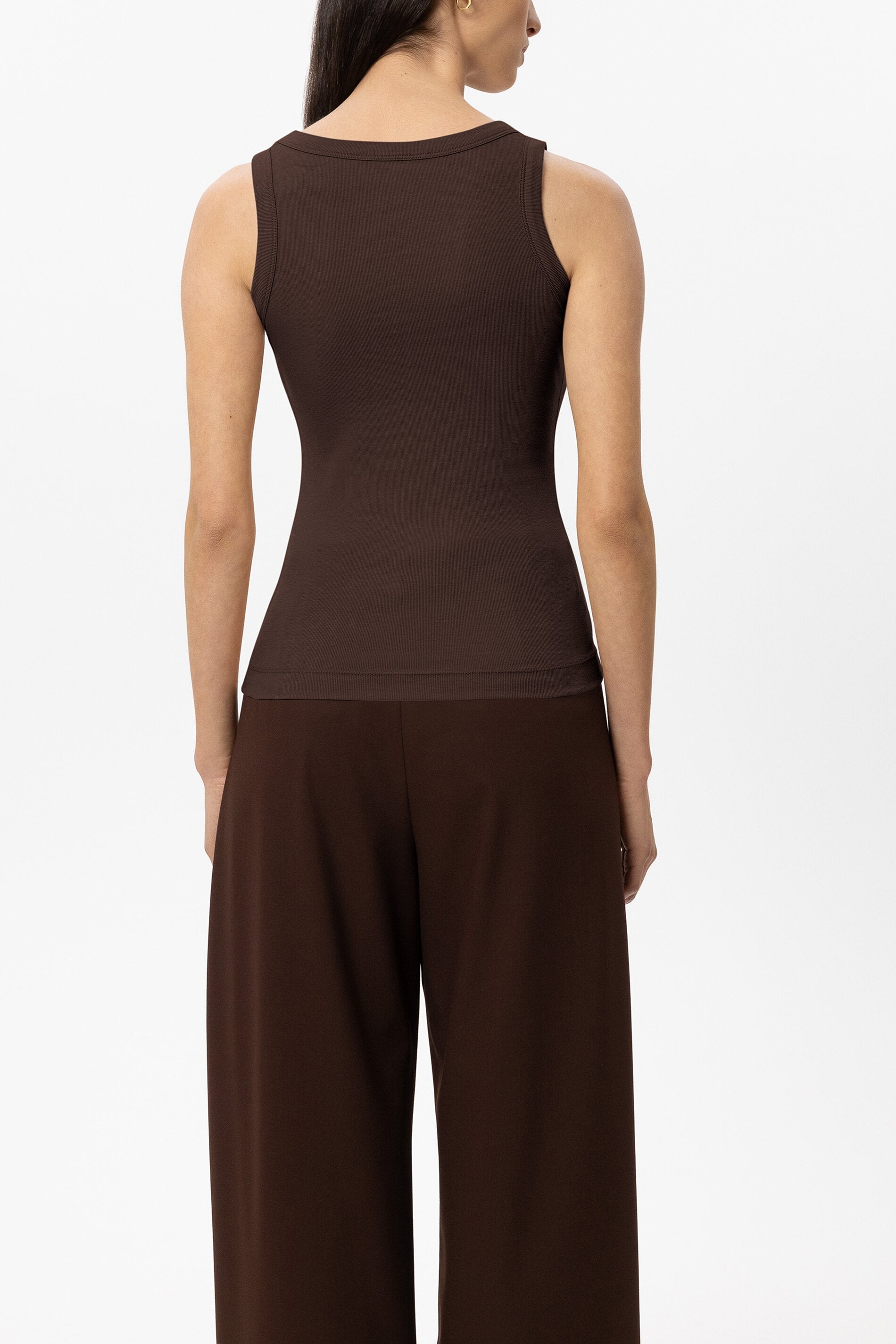 Ripp-Tanktop - marone - Standard | Model Rück
