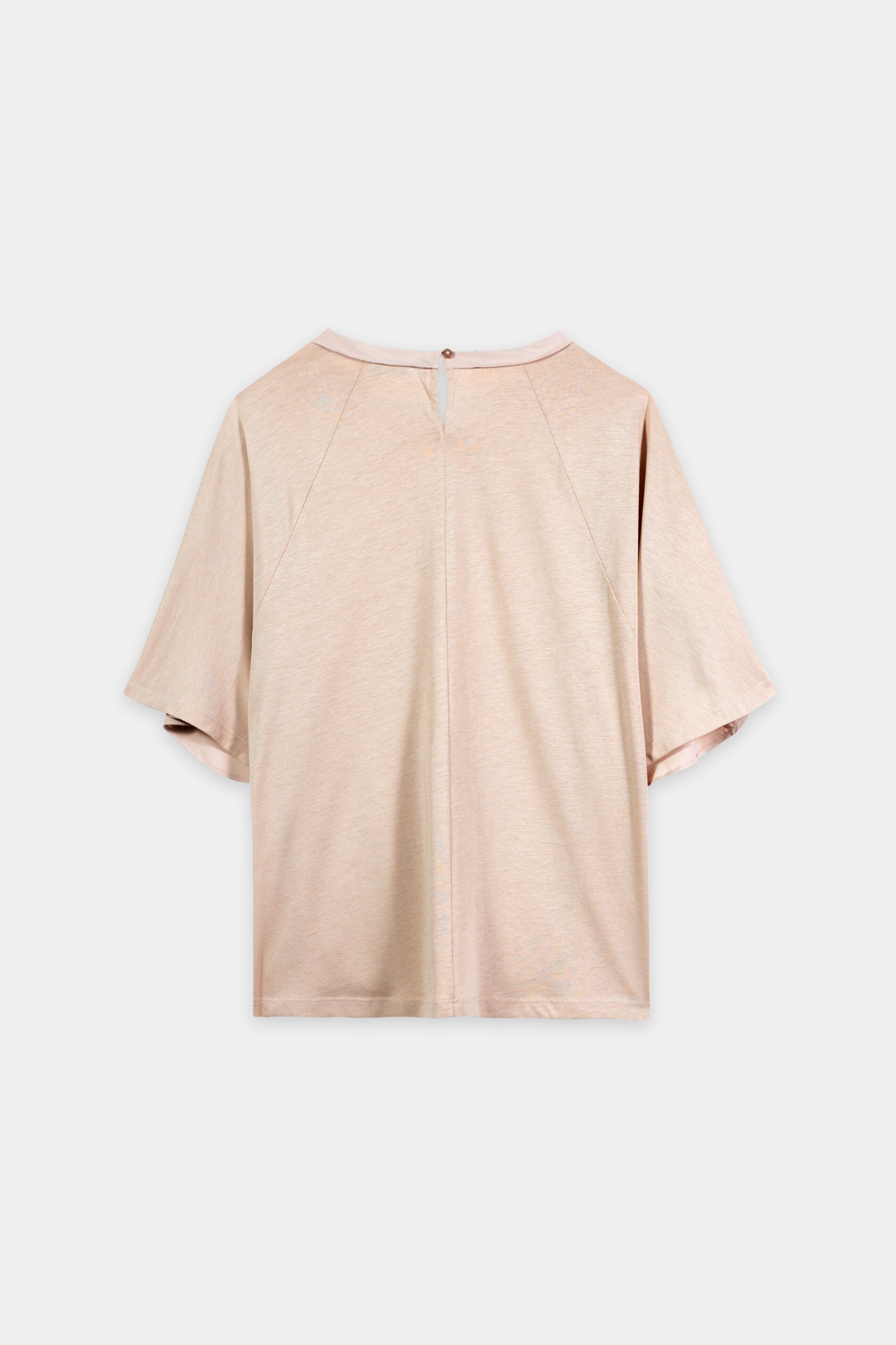 T-Shirt aus Seiden-Mix - cappuccino - Standard | Artikel Rück