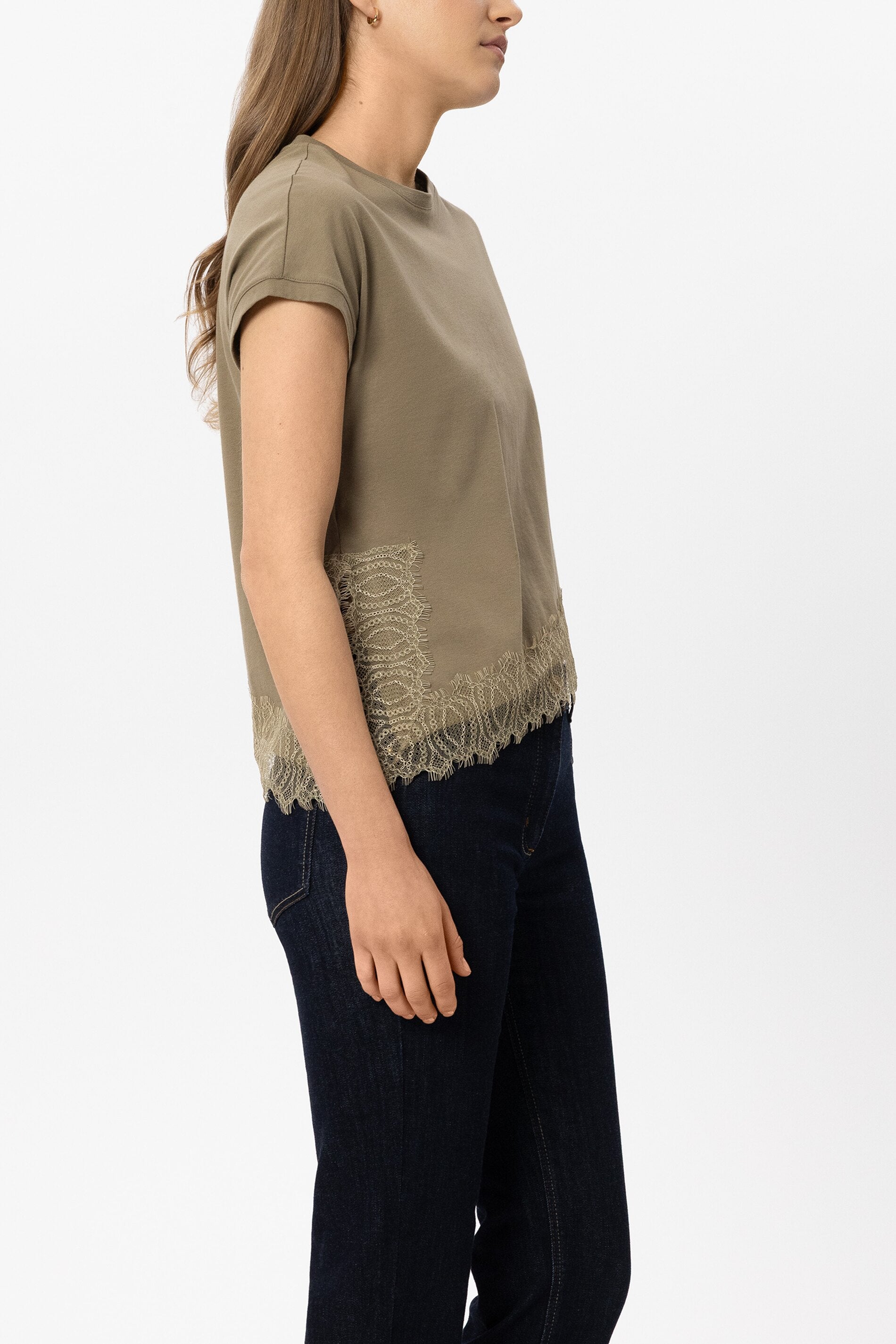 Lingerie-Shirt - salbei - Standard | Model Seite