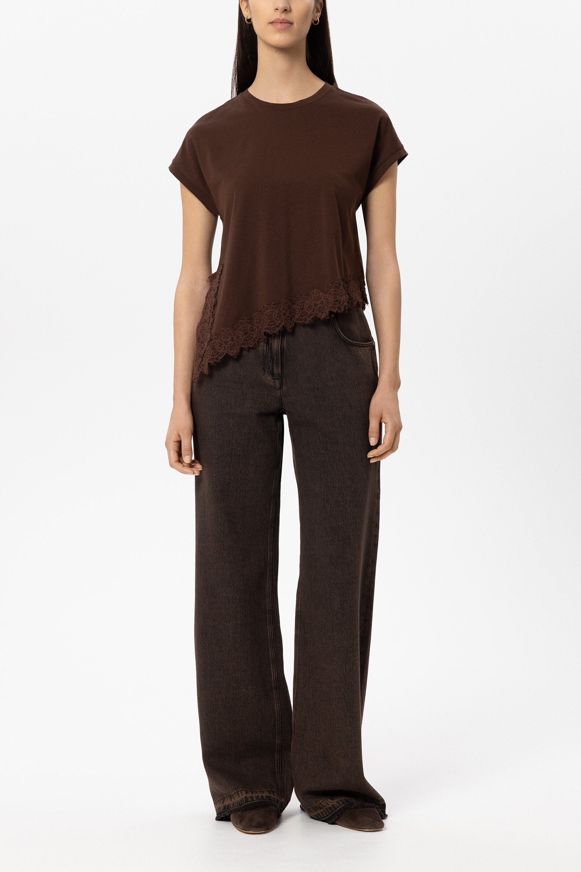 Lingerie-Shirt - marone - Standard | Model Front