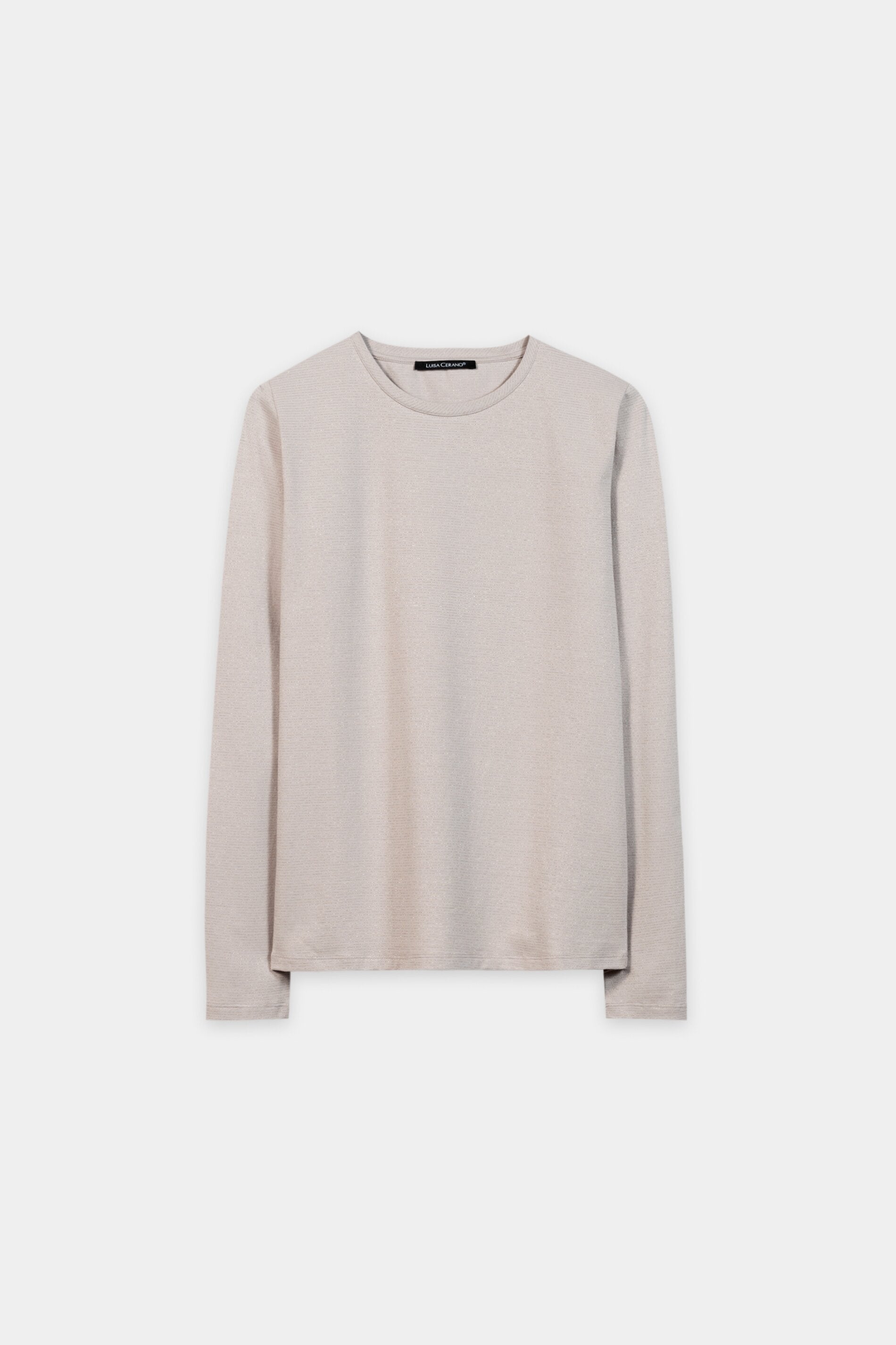 Lurex-Ringel-Shirt - pearl - Standard | Artikel Front