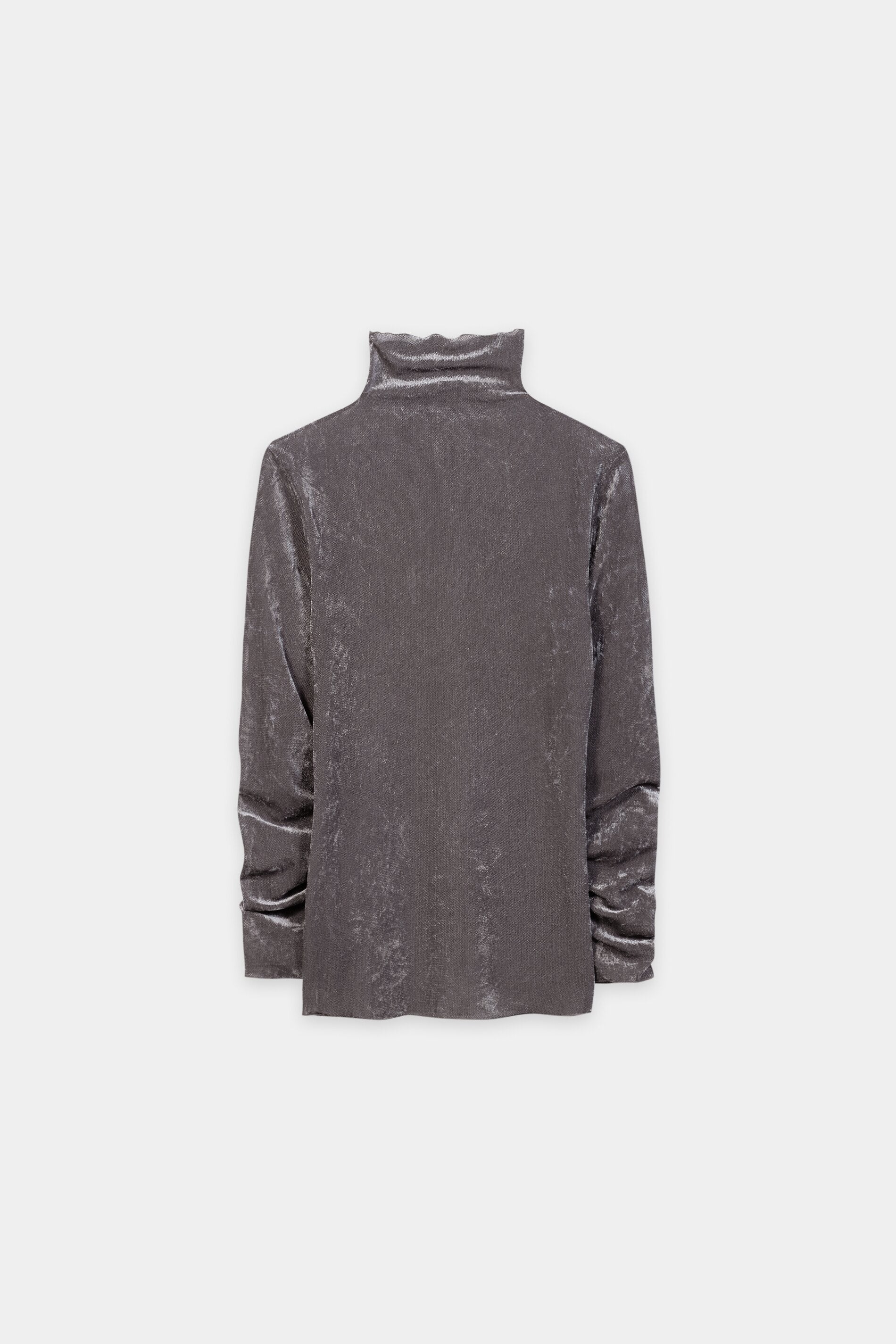 Samt-Turtleneck-Shirt - heather grey - Standard | Artikel Rück