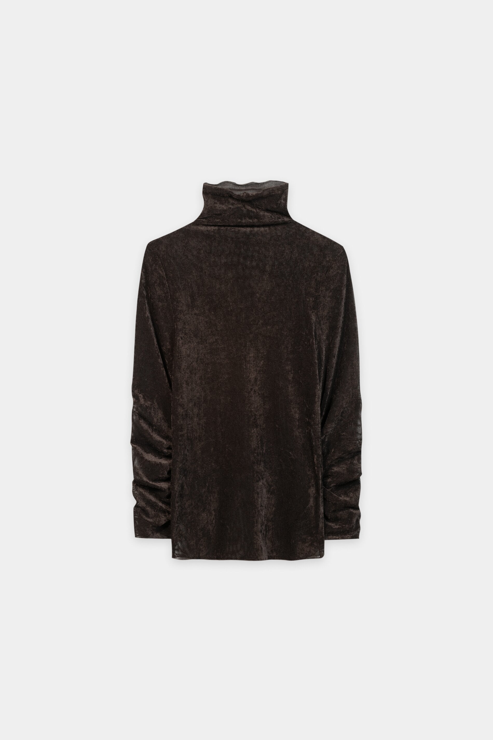 Samt-Turtleneck-Shirt - truffle - Standard | Artikel Front